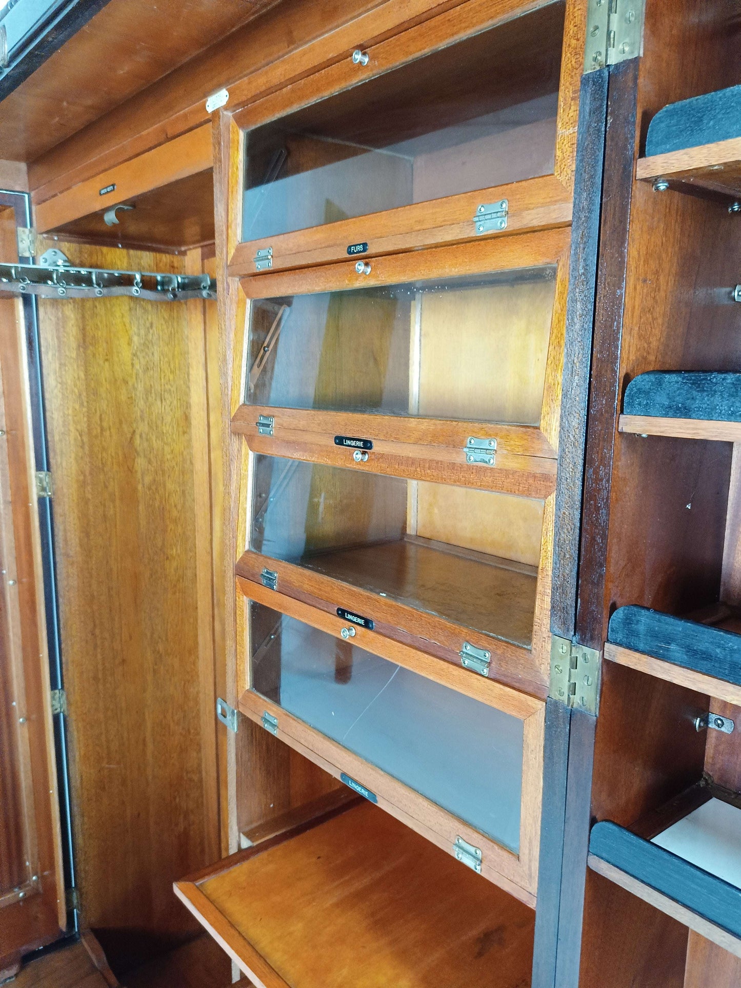 1920s, Mahogany and Oak Compactom Ltd Ladies Wardrobe 1920s, Mahogany and Oak Compactom Ltd Ladies Wardrobe