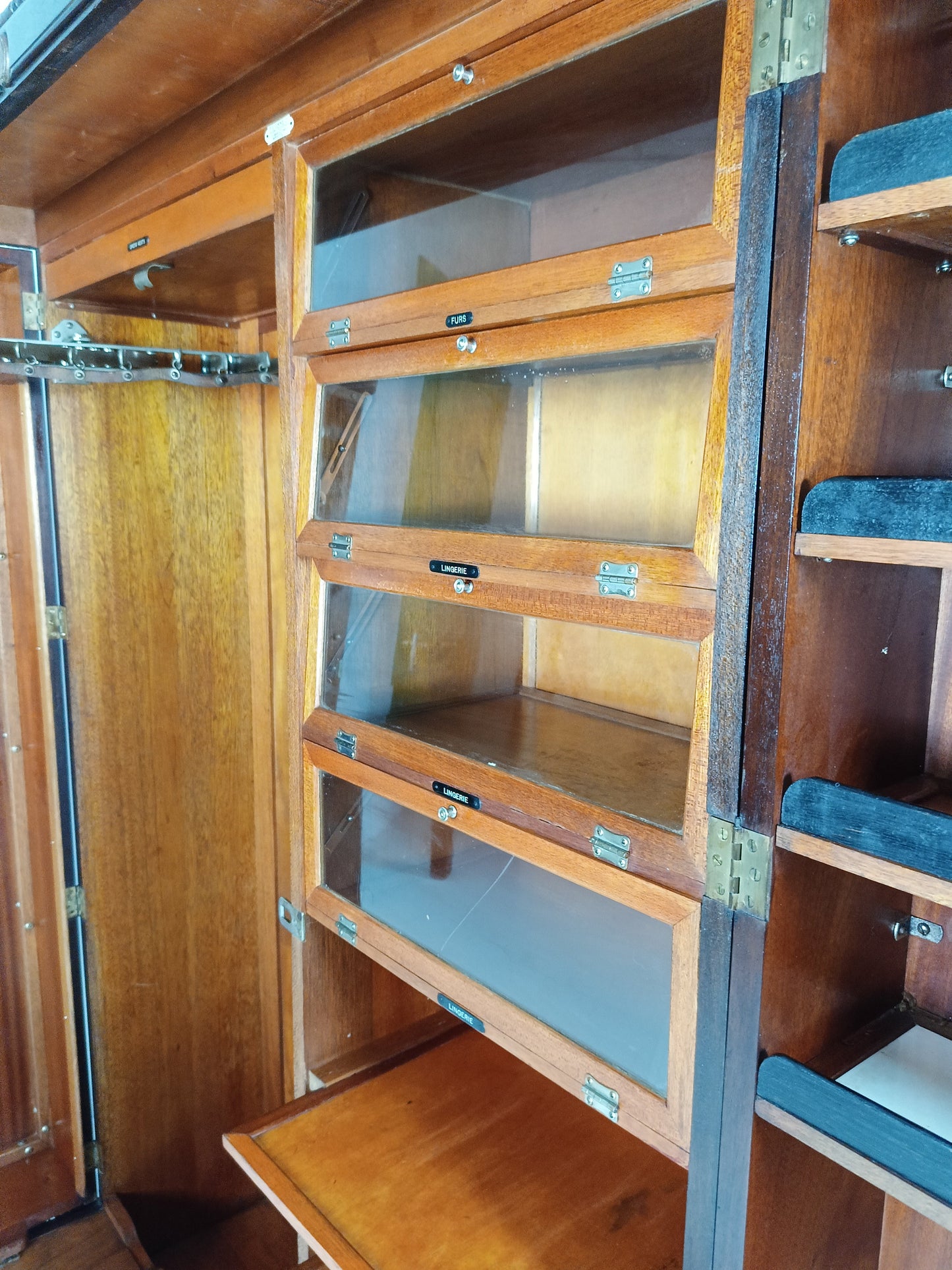 1920s, Mahogany and Oak Compactom Ltd Ladies Wardrobe 1920s, Mahogany and Oak Compactom Ltd Ladies Wardrobe