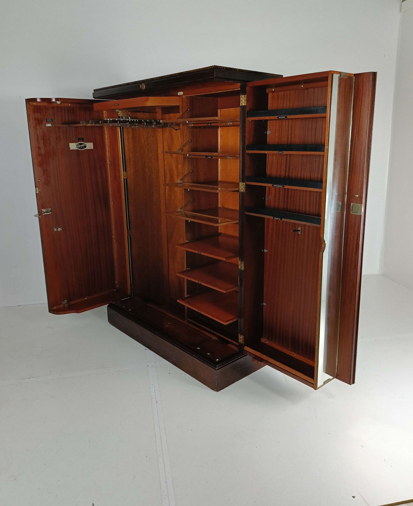 1920s, Mahogany and Oak Compactom Ltd Ladies Wardrobe 1920s, Mahogany and Oak Compactom Ltd Ladies Wardrobe