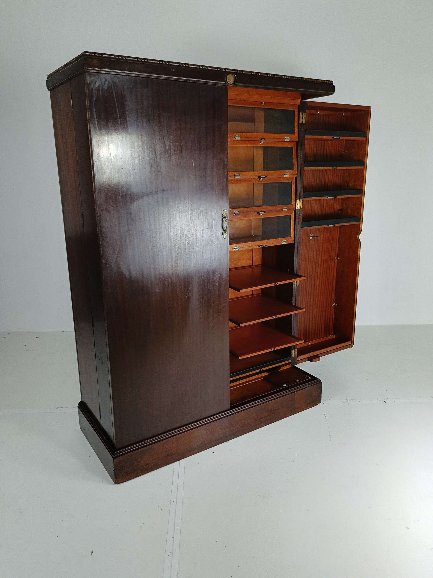 1920s, Mahogany and Oak Compactom Ltd Ladies Wardrobe 1920s, Mahogany and Oak Compactom Ltd Ladies Wardrobe