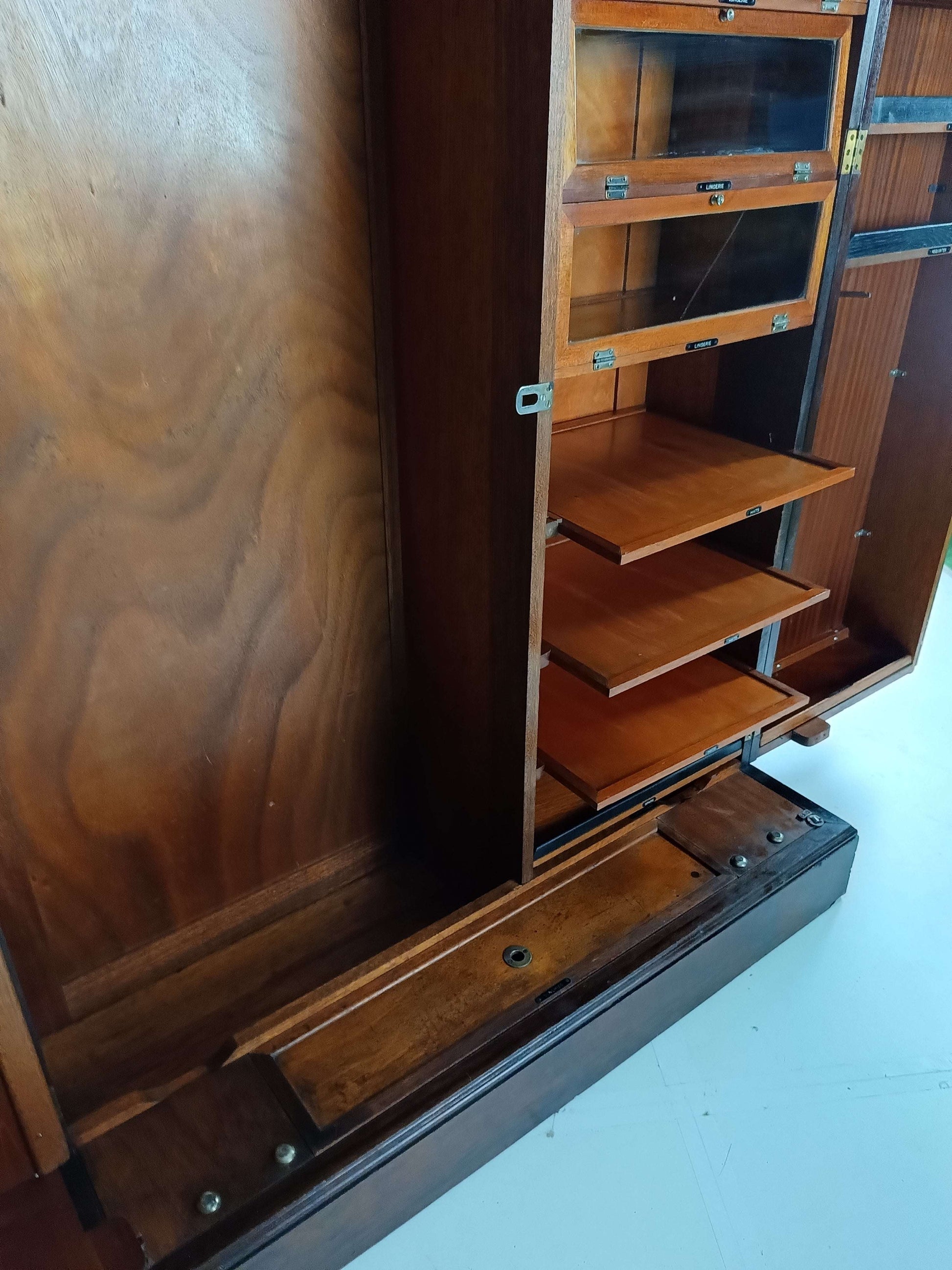 1920s, Mahogany and Oak Compactom Ltd Ladies Wardrobe 1920s, Mahogany and Oak Compactom Ltd Ladies Wardrobe