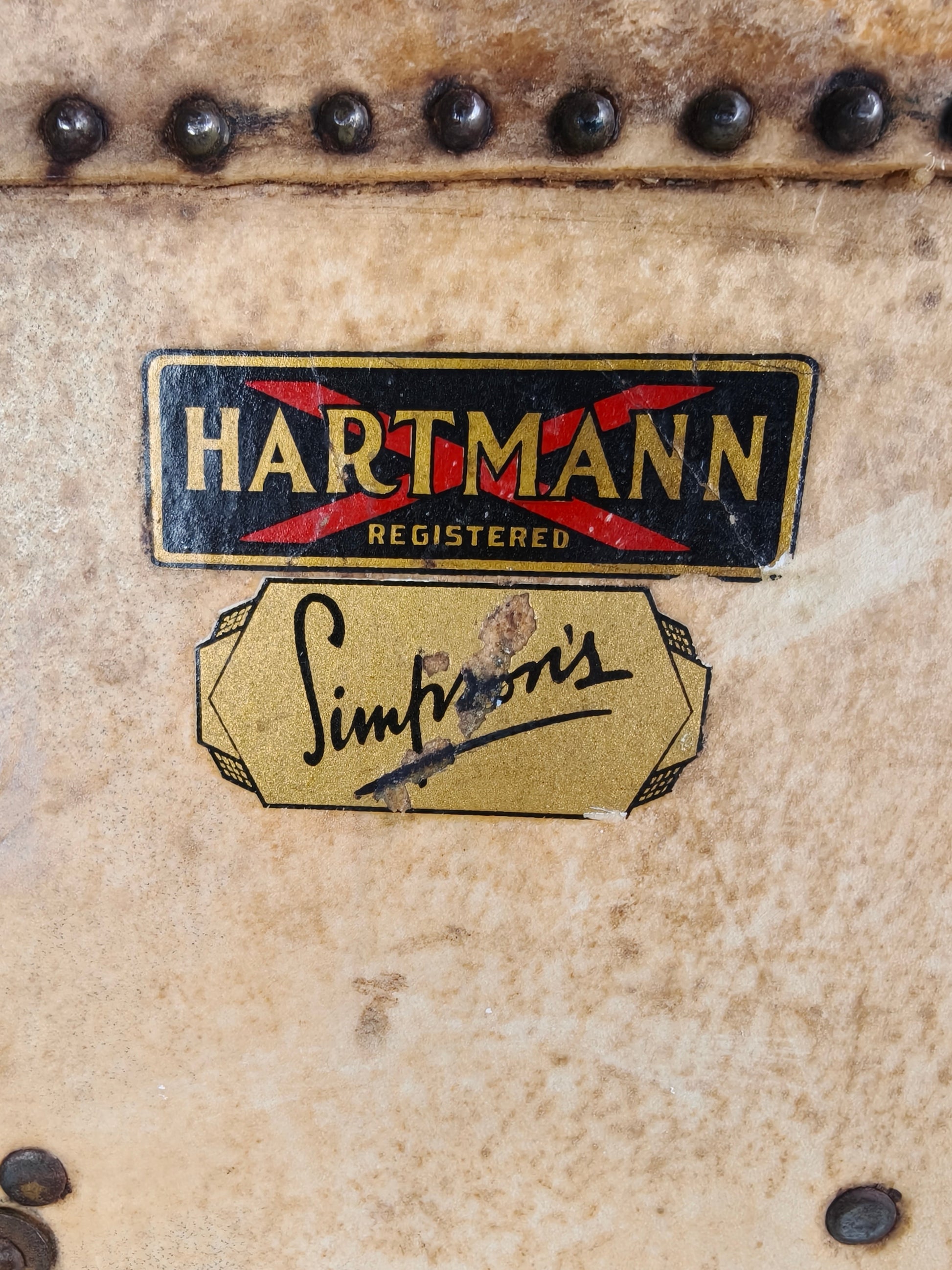1930s Wardrobe Steamer Trunk by Hartmann – Goat Skin Chest 1930s Wardrobe Steamer Trunk by Hartmann – Goat Skin Chest