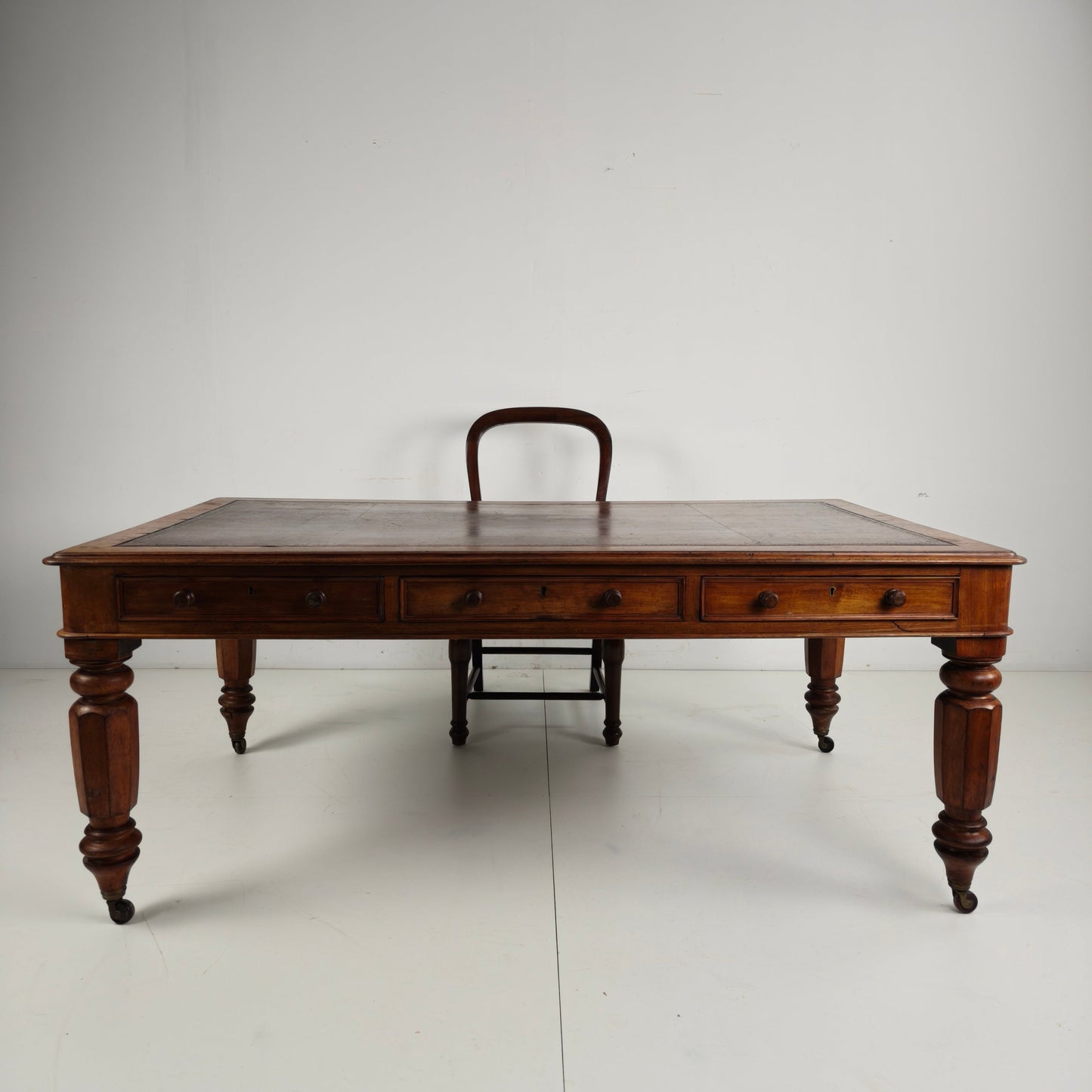 19th Century English Double-Sided Partner Desk / Writing Table by S. & H.; Jewell, A. 19th Century English Double-Sided Partner Desk / Writing Table by S. & H.; Jewell, A.