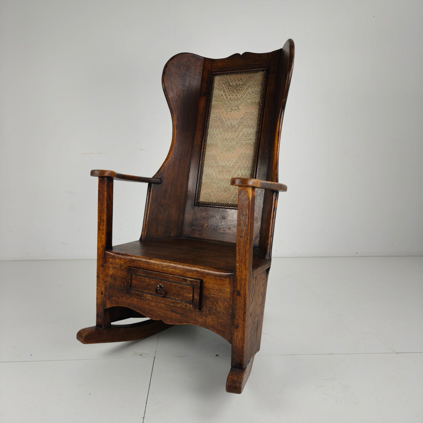 19th Century English Lambing Chair – Upholstered 19th Century English Lambing Chair – Upholstered