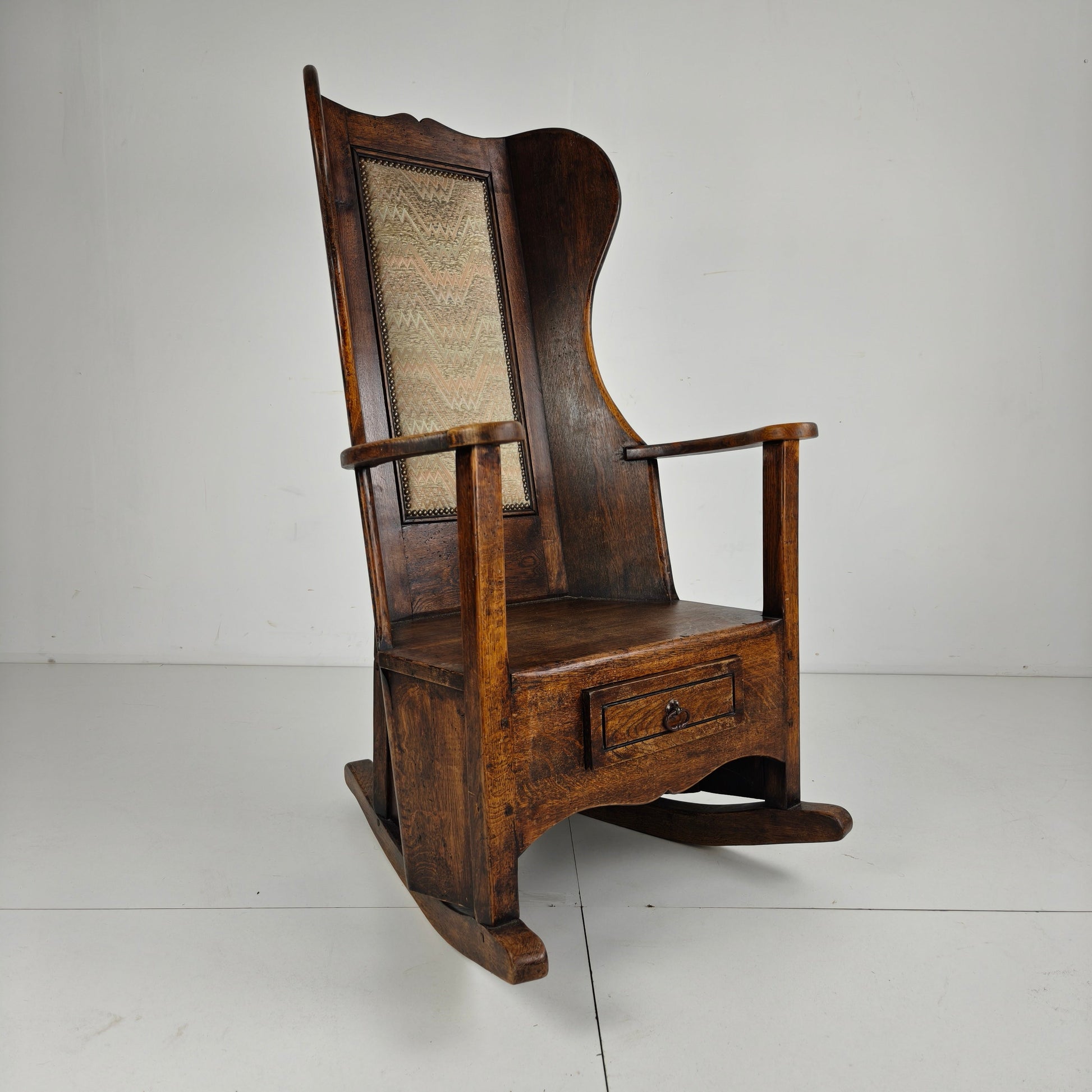 19th Century English Lambing Chair – Upholstered 19th Century English Lambing Chair – Upholstered