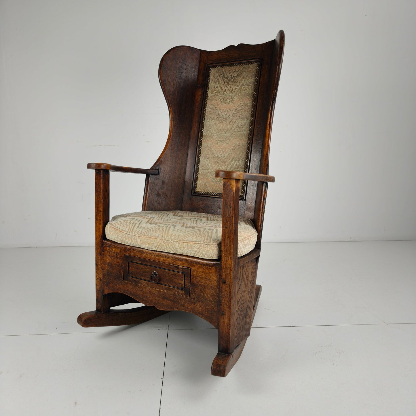 19th Century English Lambing Chair – Upholstered 19th Century English Lambing Chair – Upholstered
