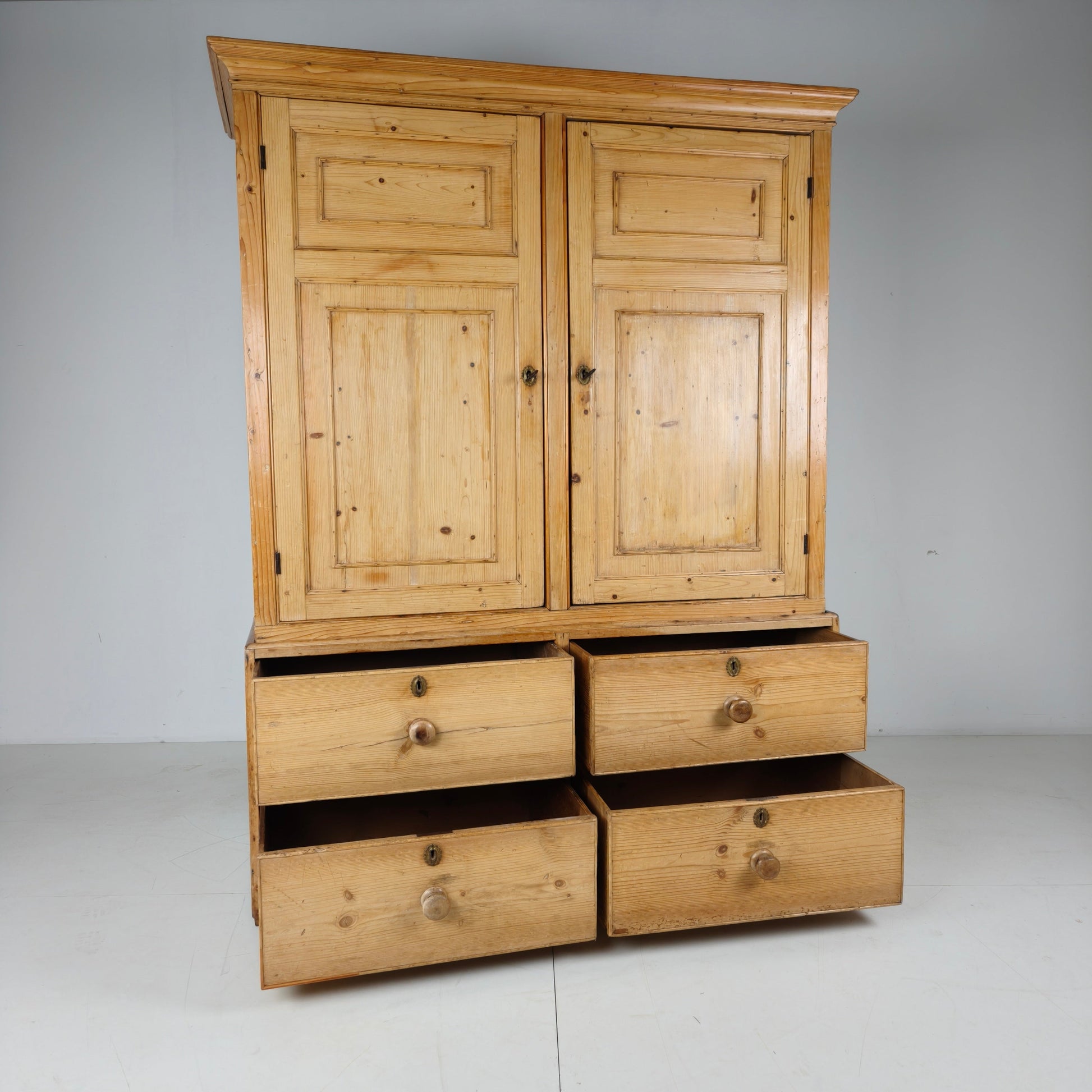 19th Century English Pine Housekeeper’s Cupboard 19th Century English Pine Housekeeper’s Cupboard