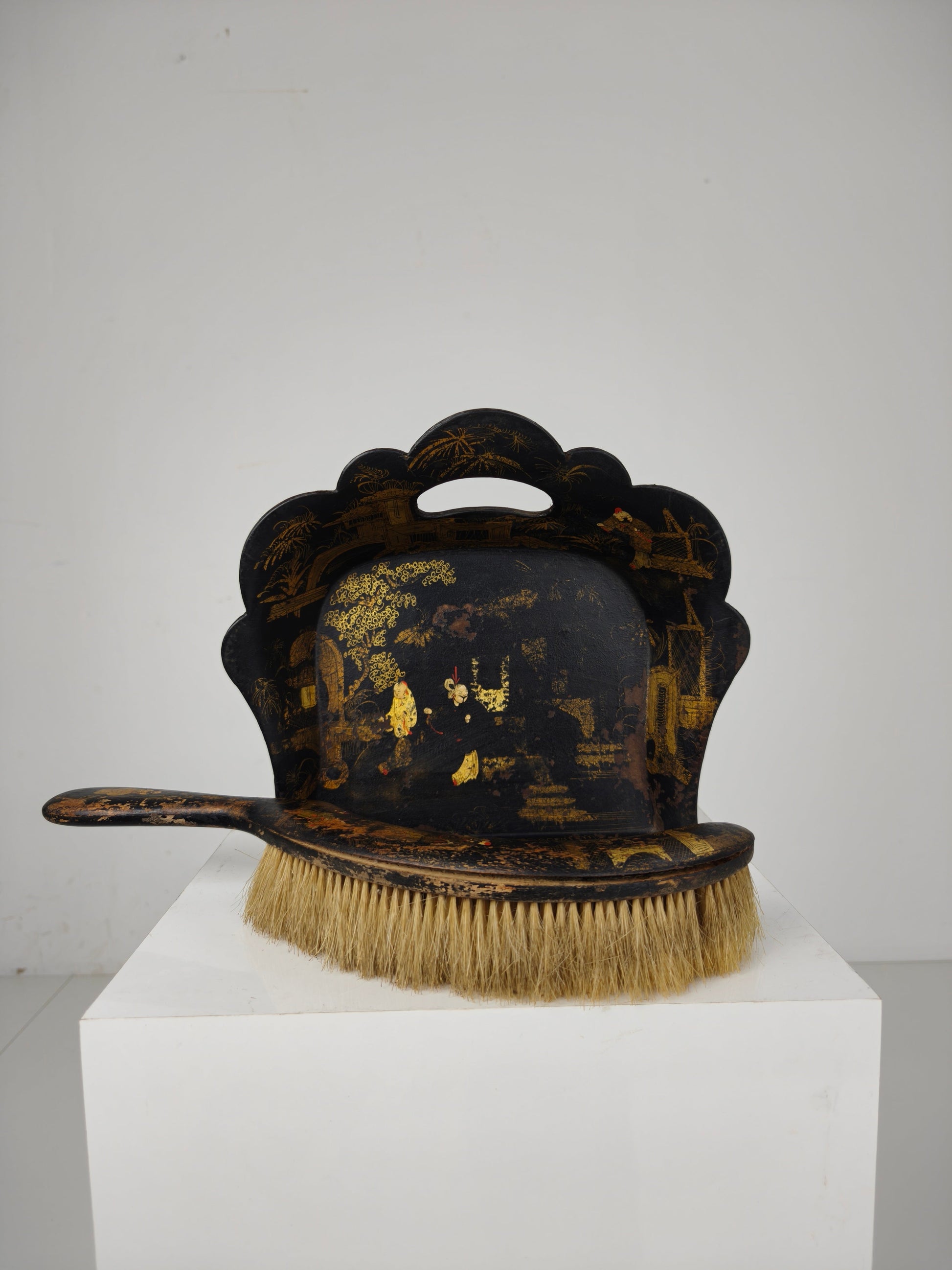 19th-Century French Chinoiserie Papier-Mâché Silent Butler 19th-Century French Chinoiserie Papier-Mâché Silent Butler