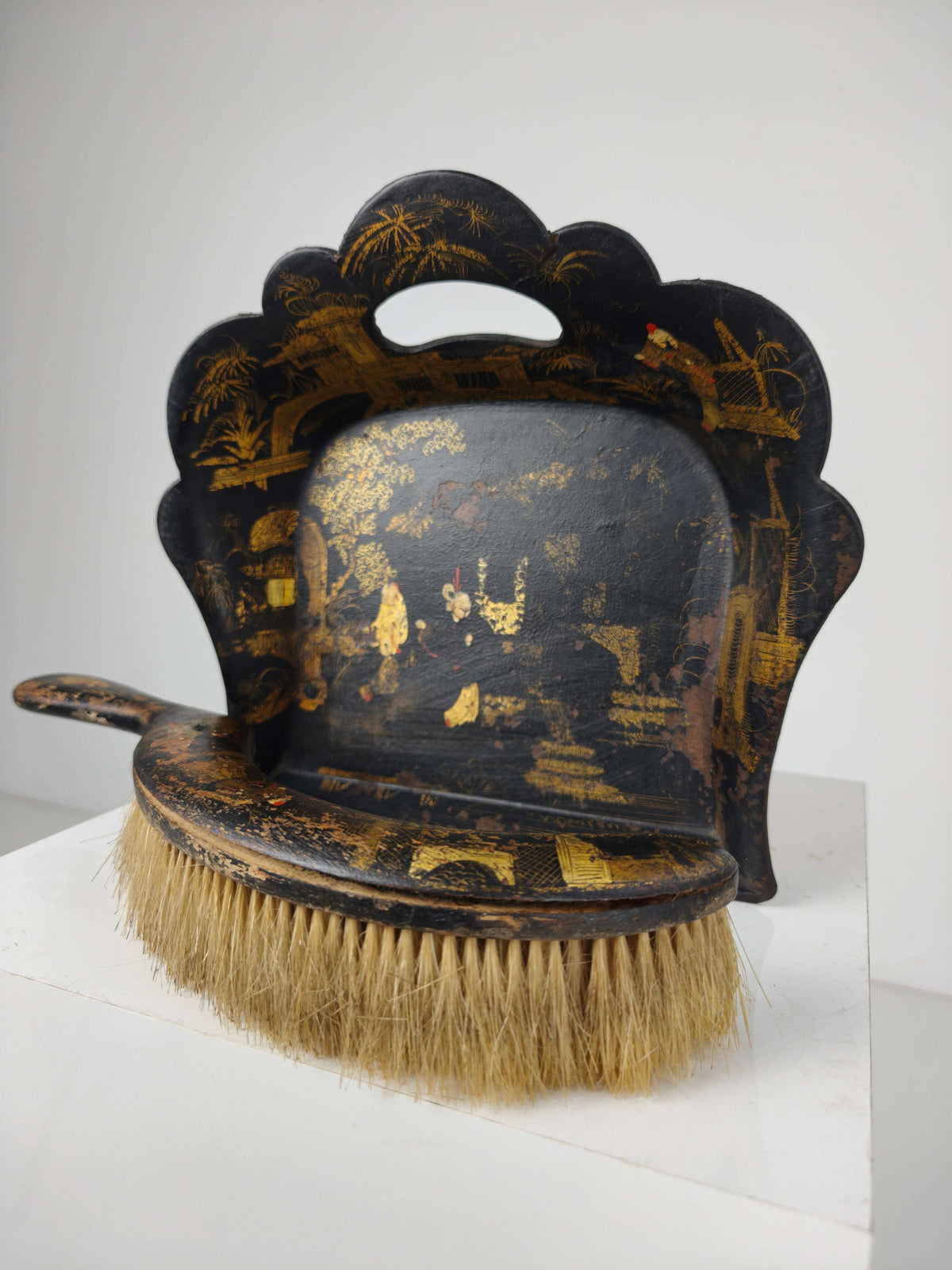 19th-Century French Chinoiserie Papier-Mâché Silent Butler 19th-Century French Chinoiserie Papier-Mâché Silent Butler