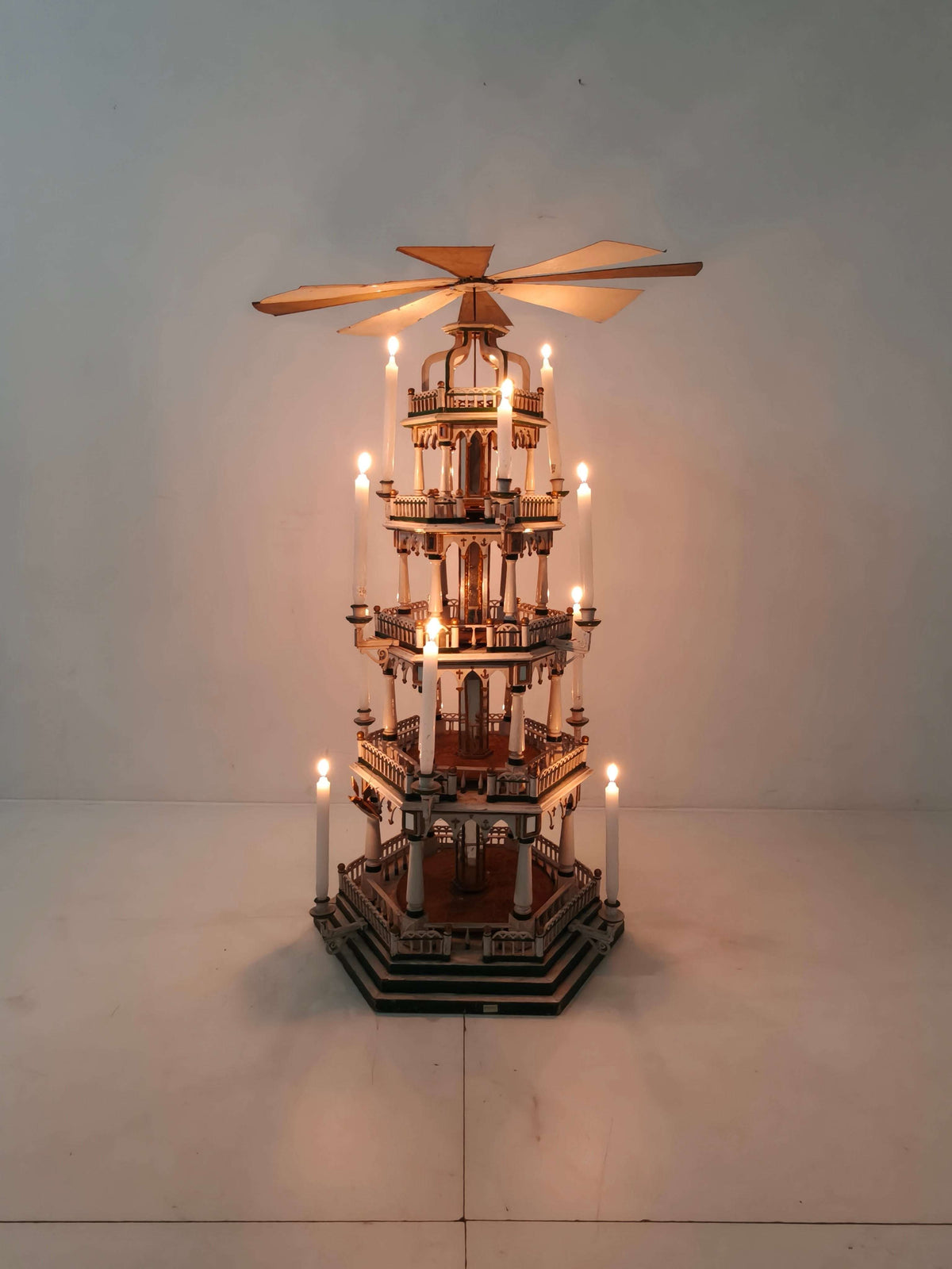 19th Century Handmade Christmas Pyramid – Rare and Beautiful German Folk Art Piece 19th Century Handmade Christmas Pyramid – Rare and Beautiful German Folk Art Piece