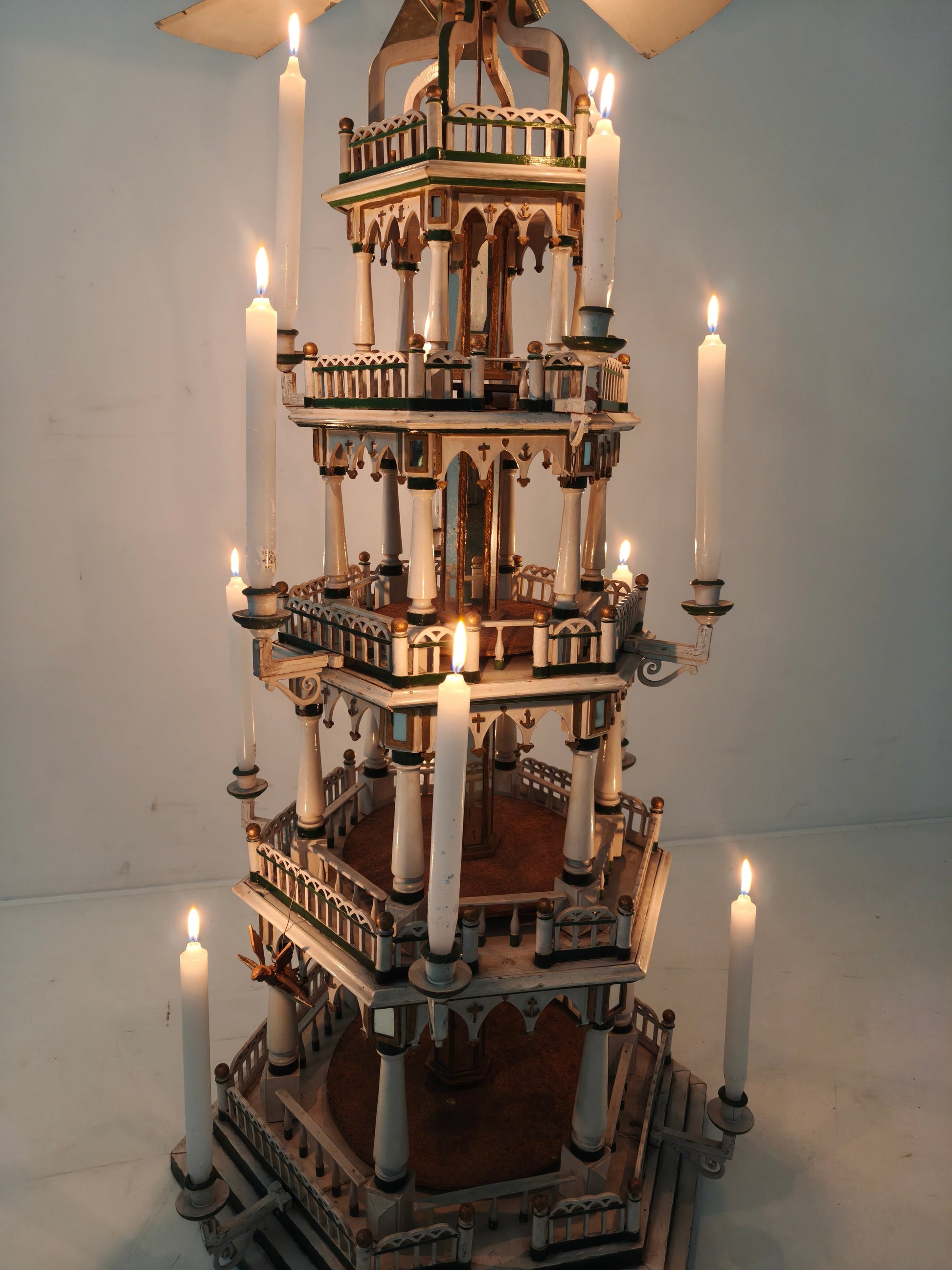 19th Century Handmade Christmas Pyramid – Rare and Beautiful German Folk Art Piece 19th Century Handmade Christmas Pyramid – Rare and Beautiful German Folk Art Piece