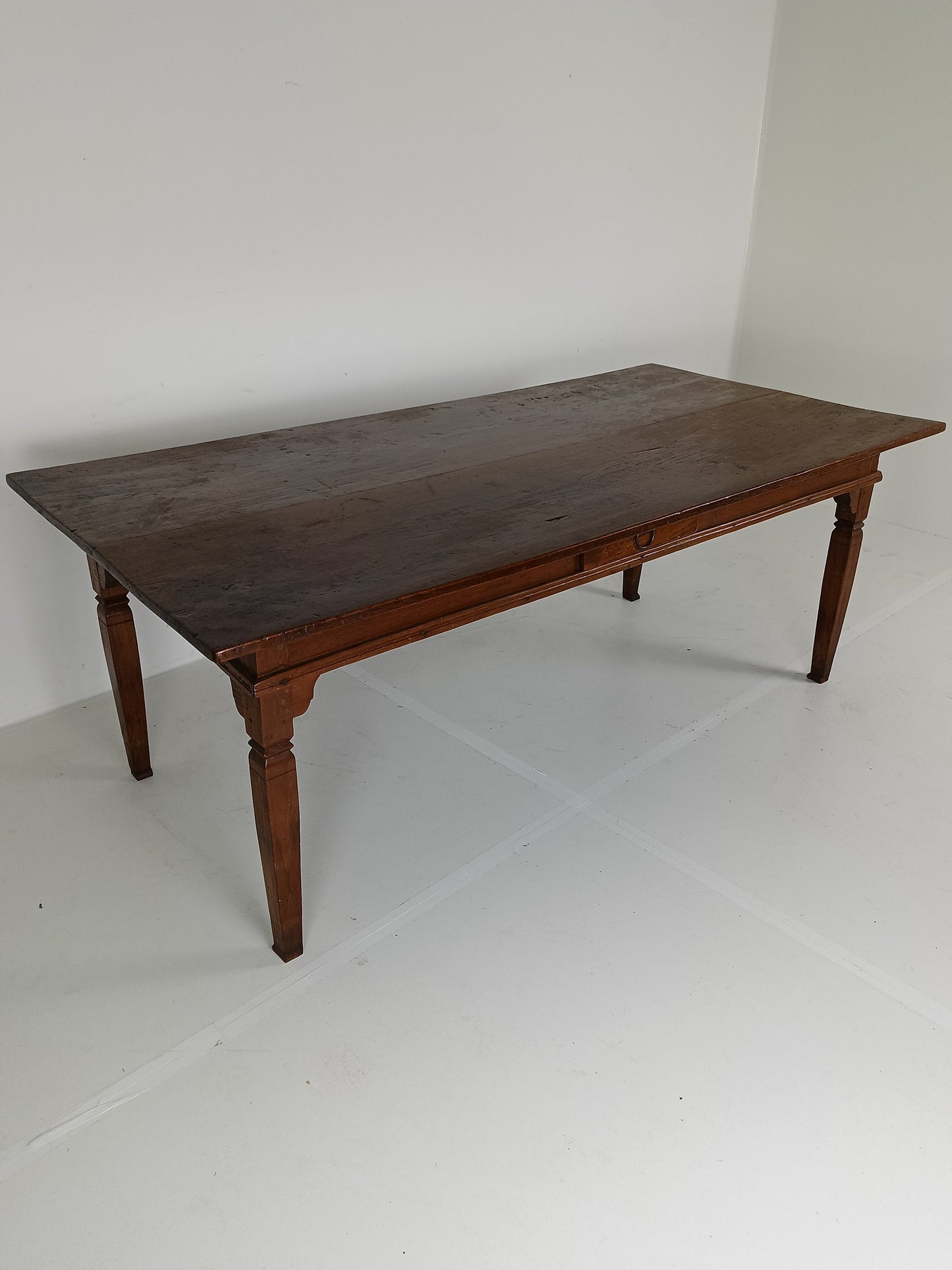 19th Century Table Top With Colonial Table Base 19th Century Table Top With Colonial Table Base