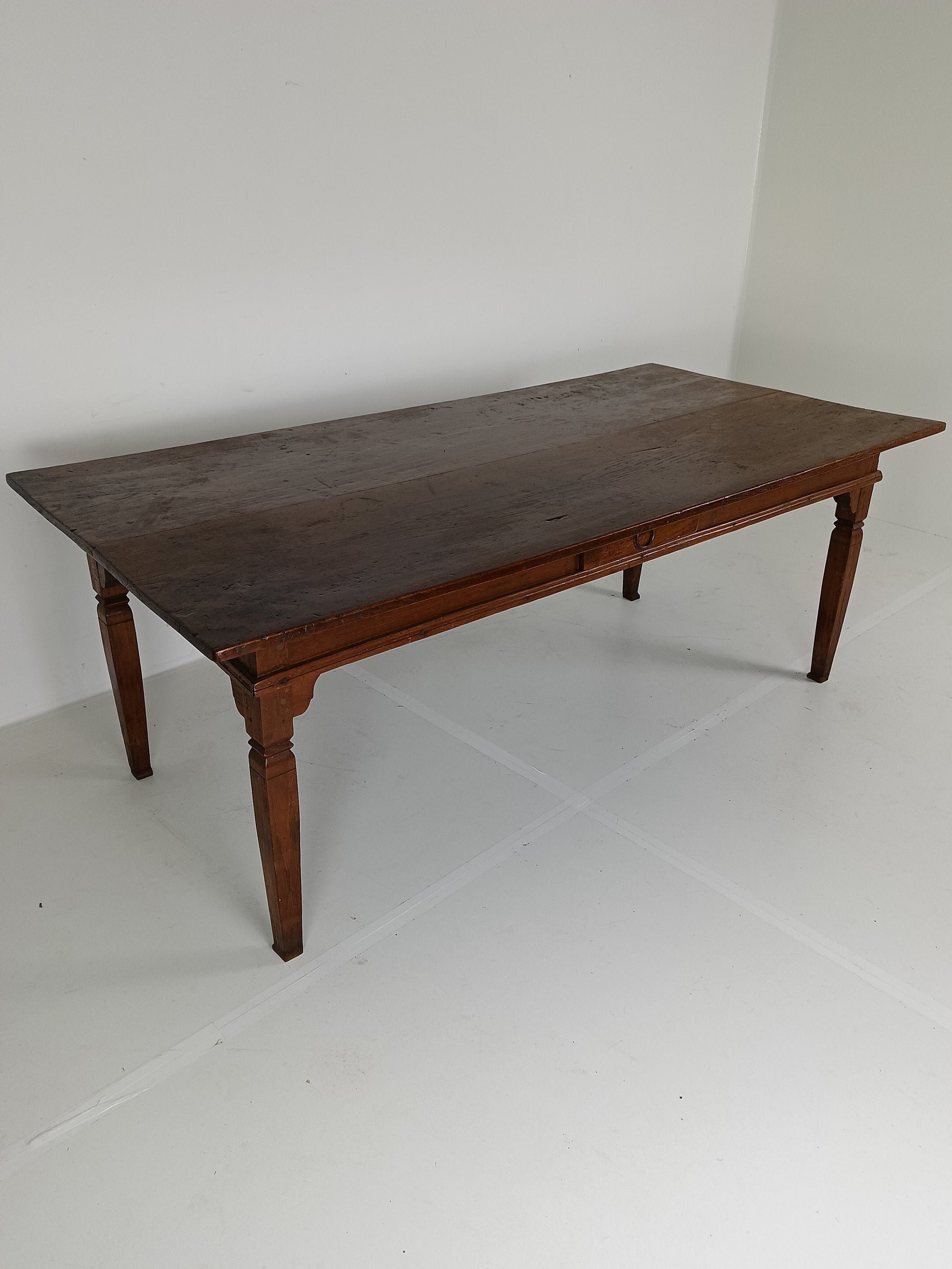 19th Century Table Top With Colonial Table Base 19th Century Table Top With Colonial Table Base