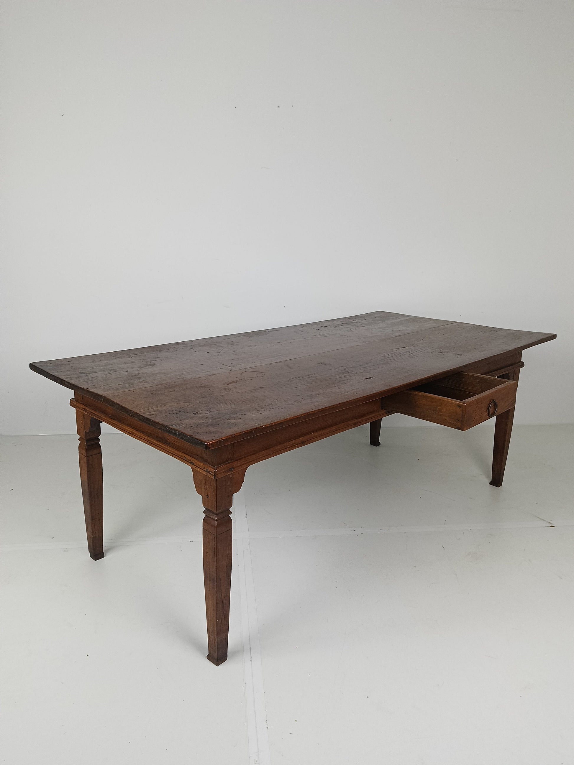 19th Century Table Top With Colonial Table Base 19th Century Table Top With Colonial Table Base