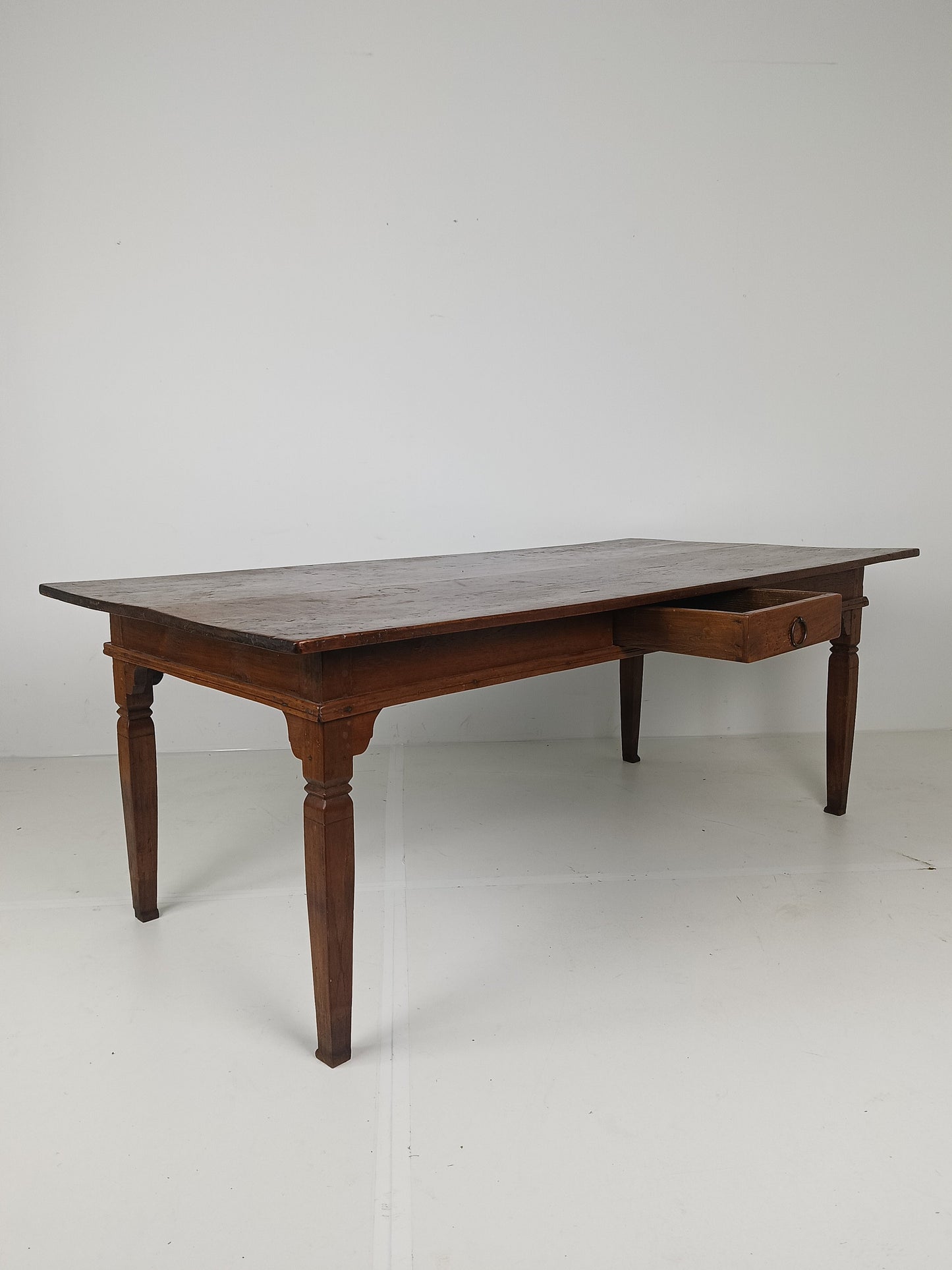 19th Century Table Top With Colonial Table Base 19th Century Table Top With Colonial Table Base