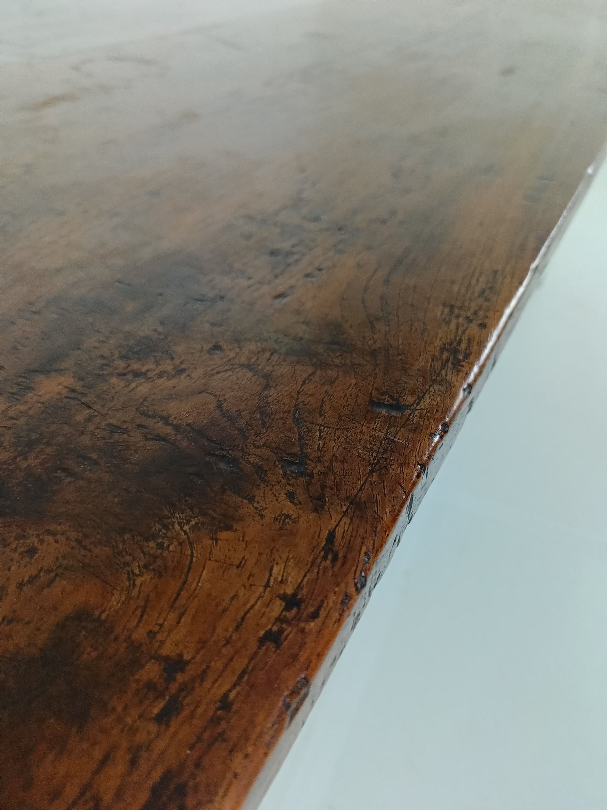 19th Century Table Top With Colonial Table Base 19th Century Table Top With Colonial Table Base