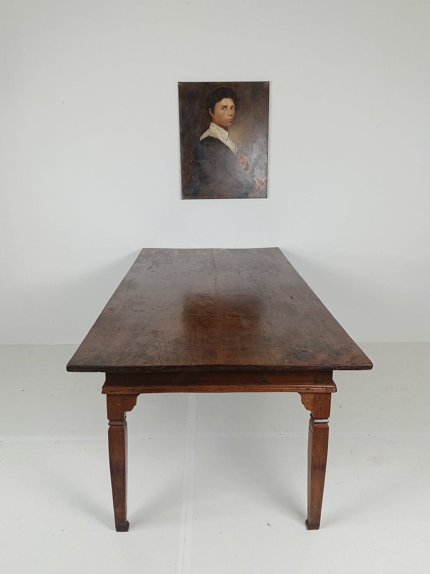 19th Century Table Top With Colonial Table Base 19th Century Table Top With Colonial Table Base