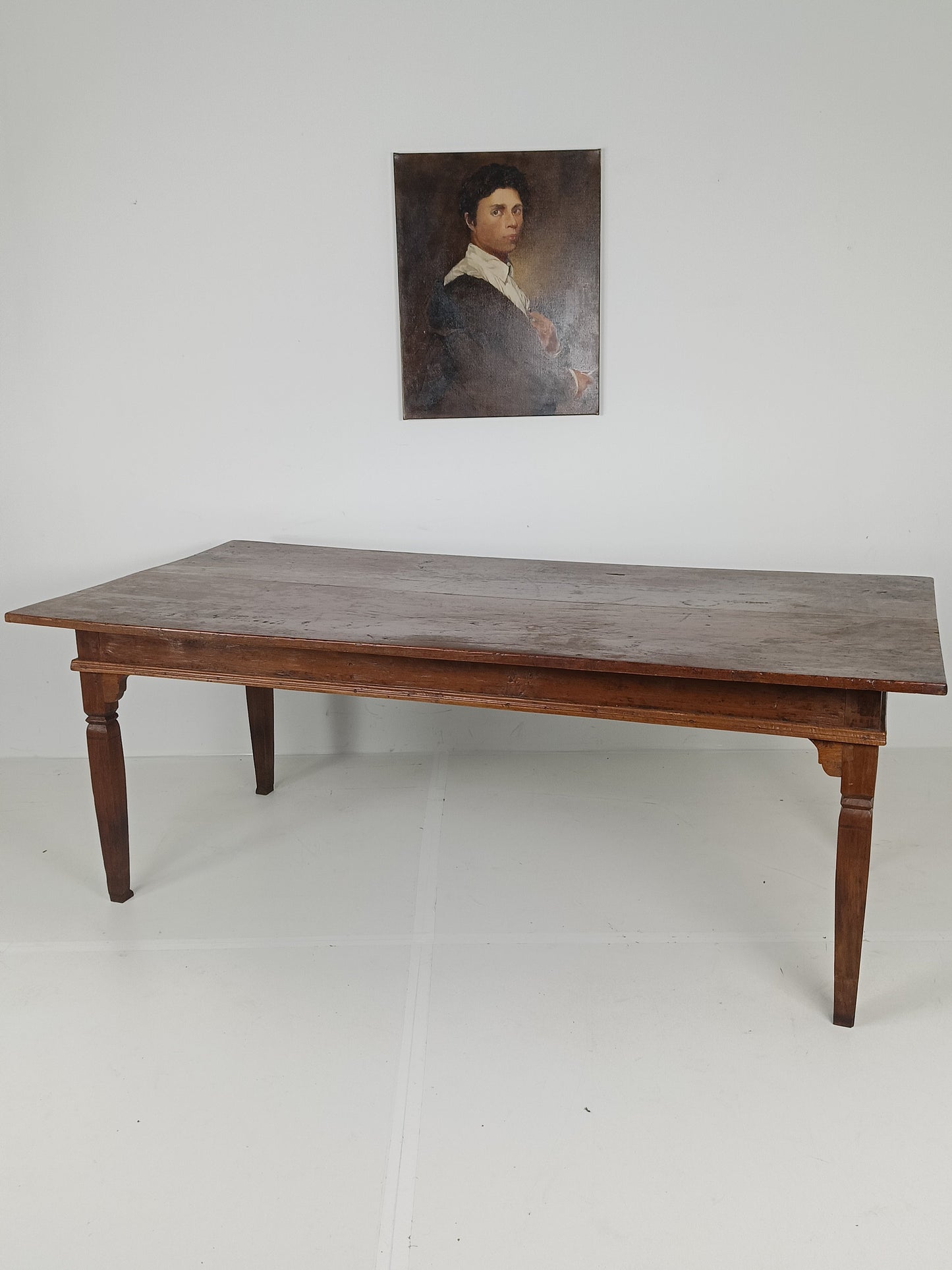19th Century Table Top With Colonial Table Base 19th Century Table Top With Colonial Table Base