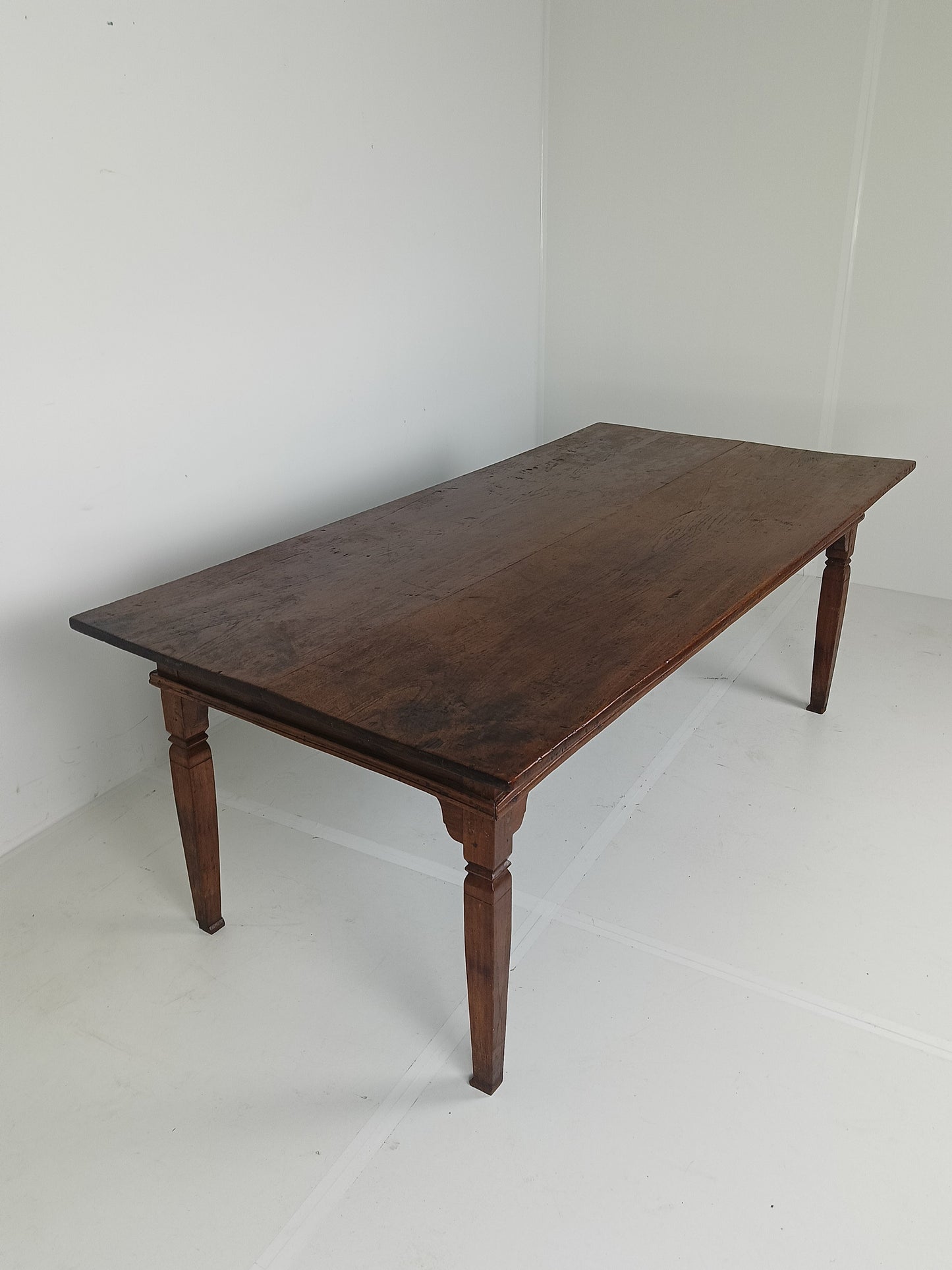 19th Century Table Top With Colonial Table Base 19th Century Table Top With Colonial Table Base