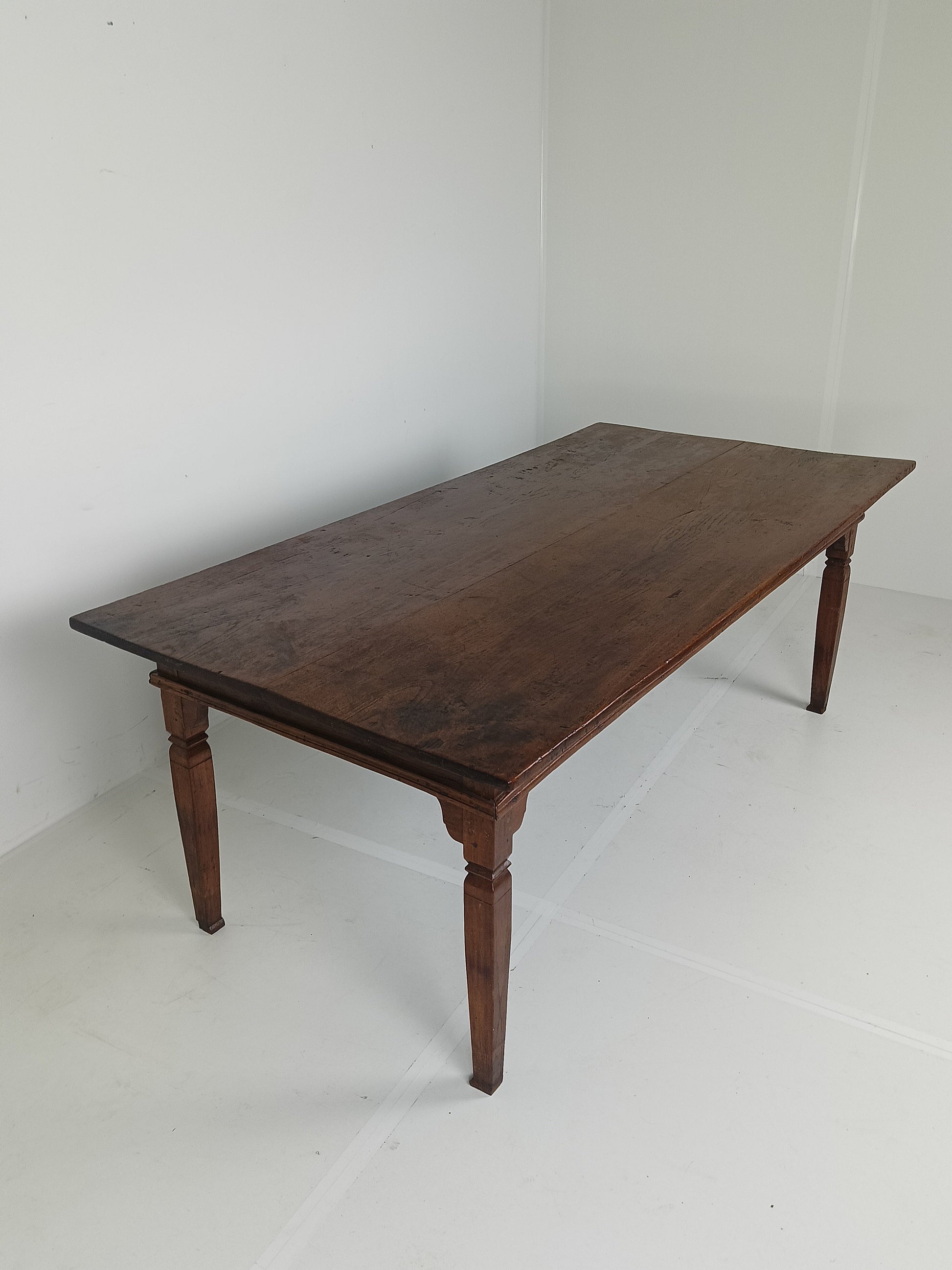 19th Century Table Top With Colonial Table Base 19th Century Table Top With Colonial Table Base