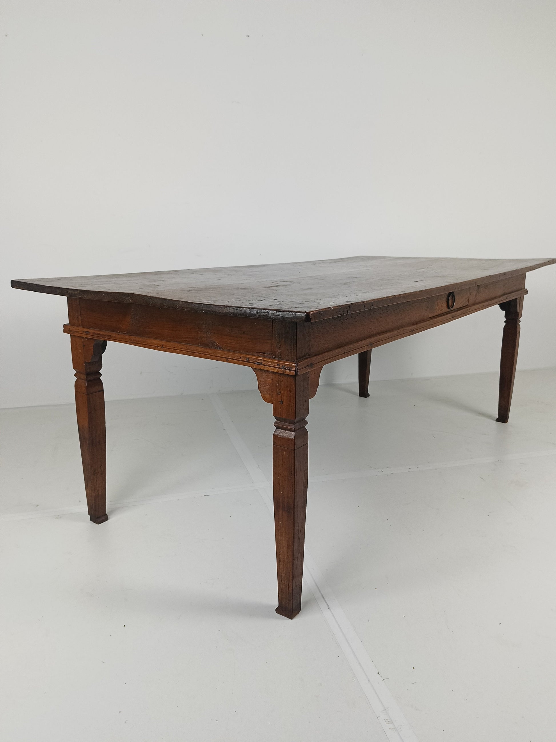 19th Century Table Top With Colonial Table Base 19th Century Table Top With Colonial Table Base