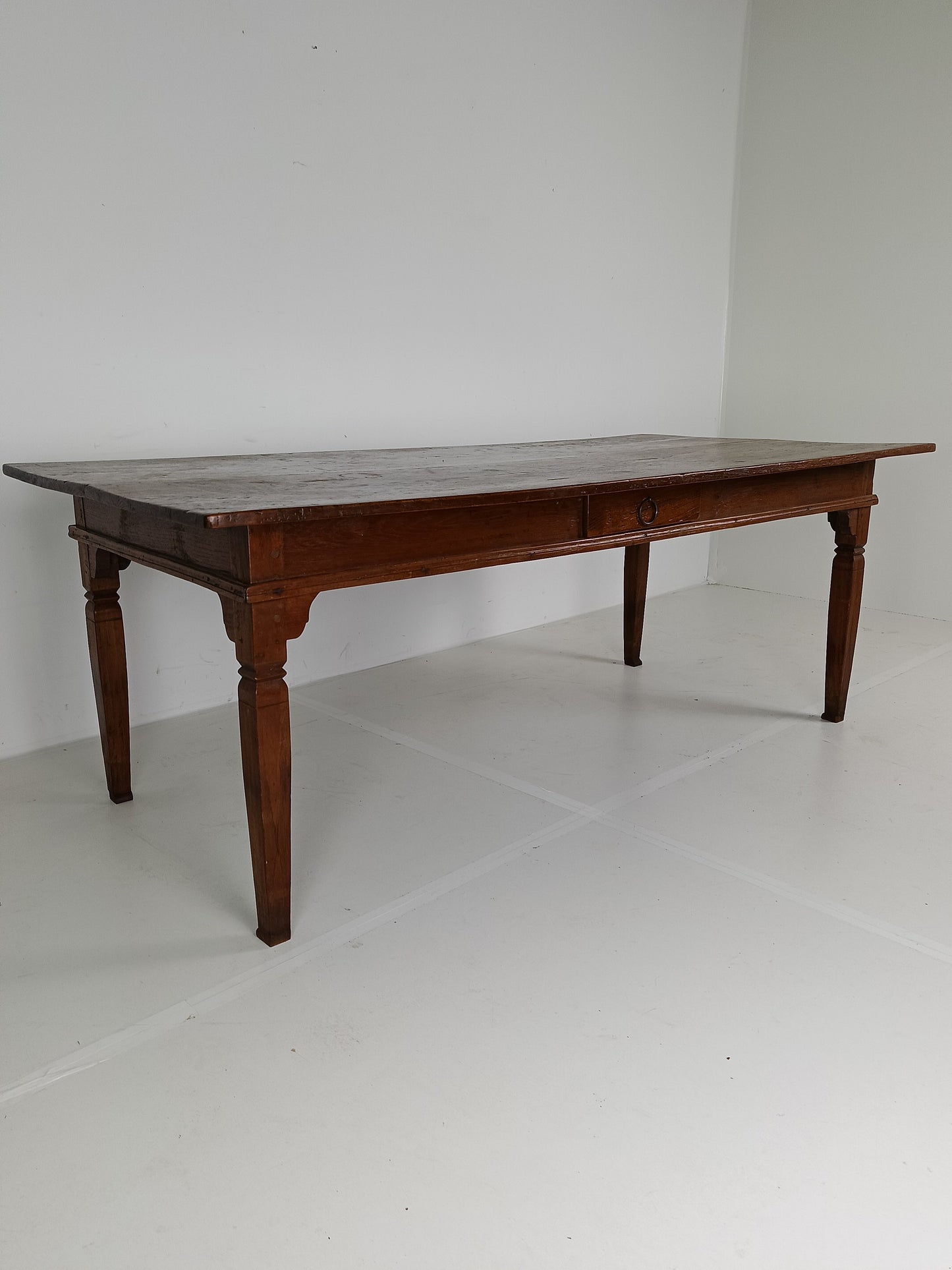 19th Century Table Top With Colonial Table Base 19th Century Table Top With Colonial Table Base