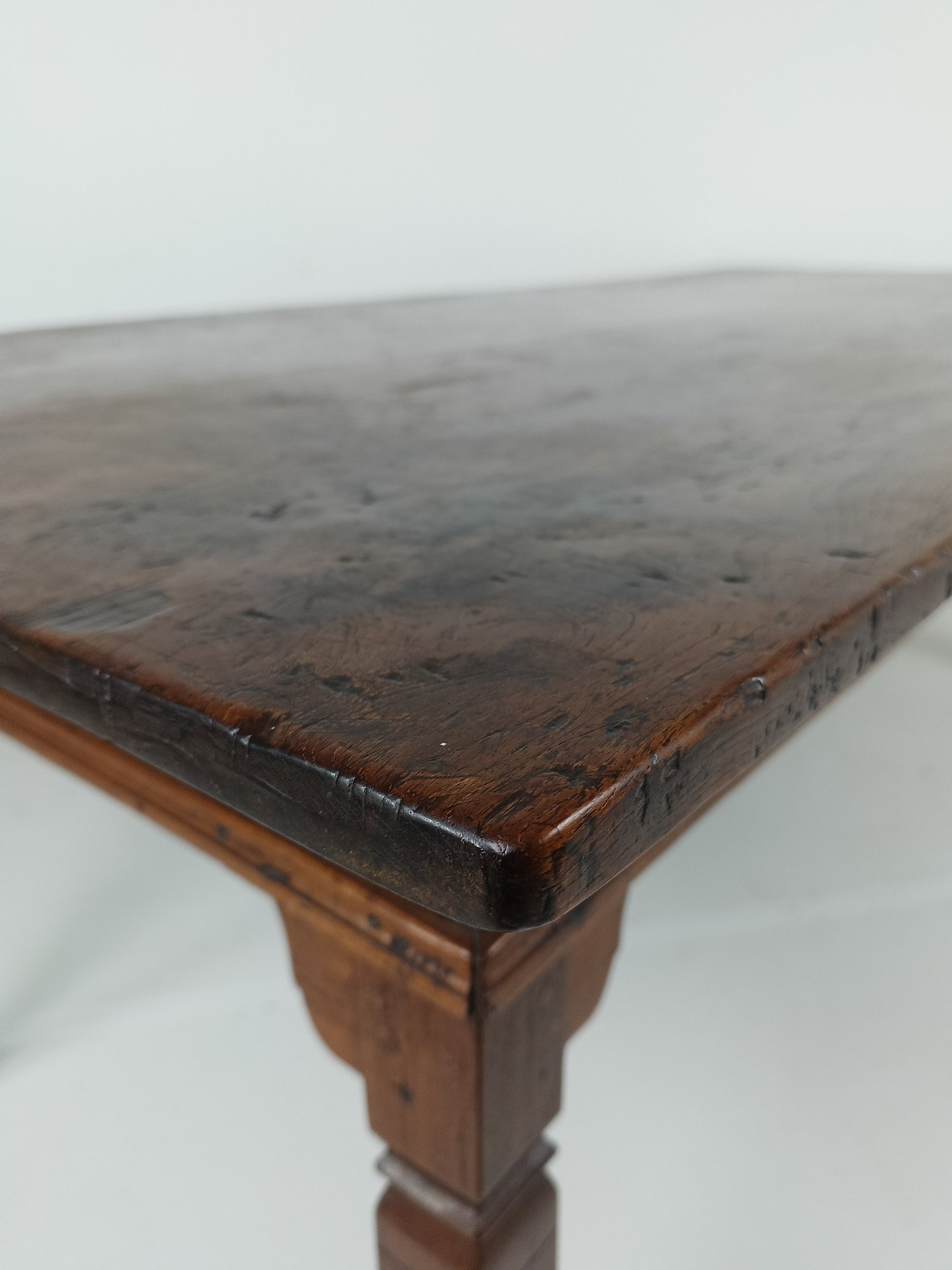 19th Century Table Top With Colonial Table Base 19th Century Table Top With Colonial Table Base