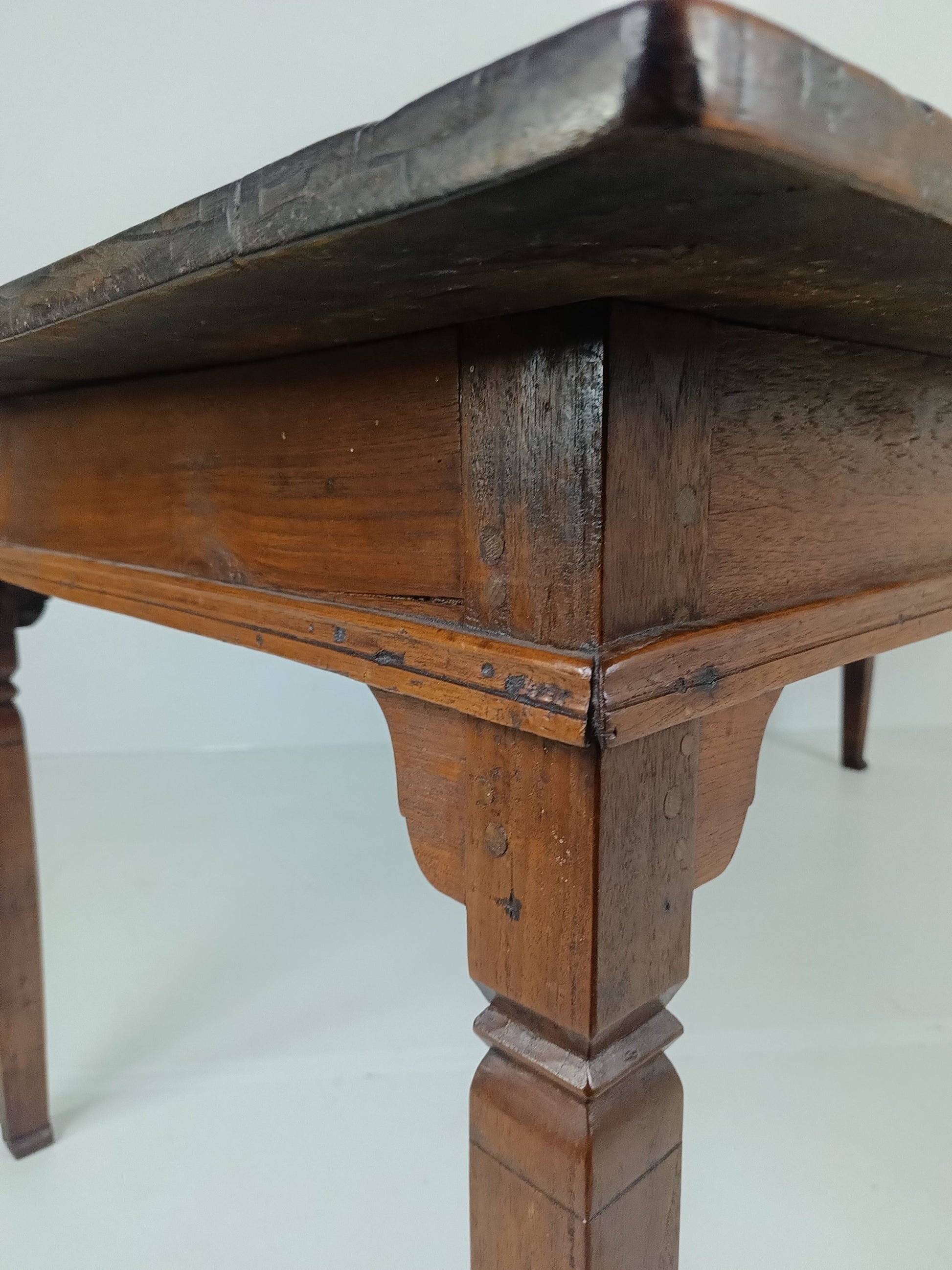 19th Century Table Top With Colonial Table Base 19th Century Table Top With Colonial Table Base