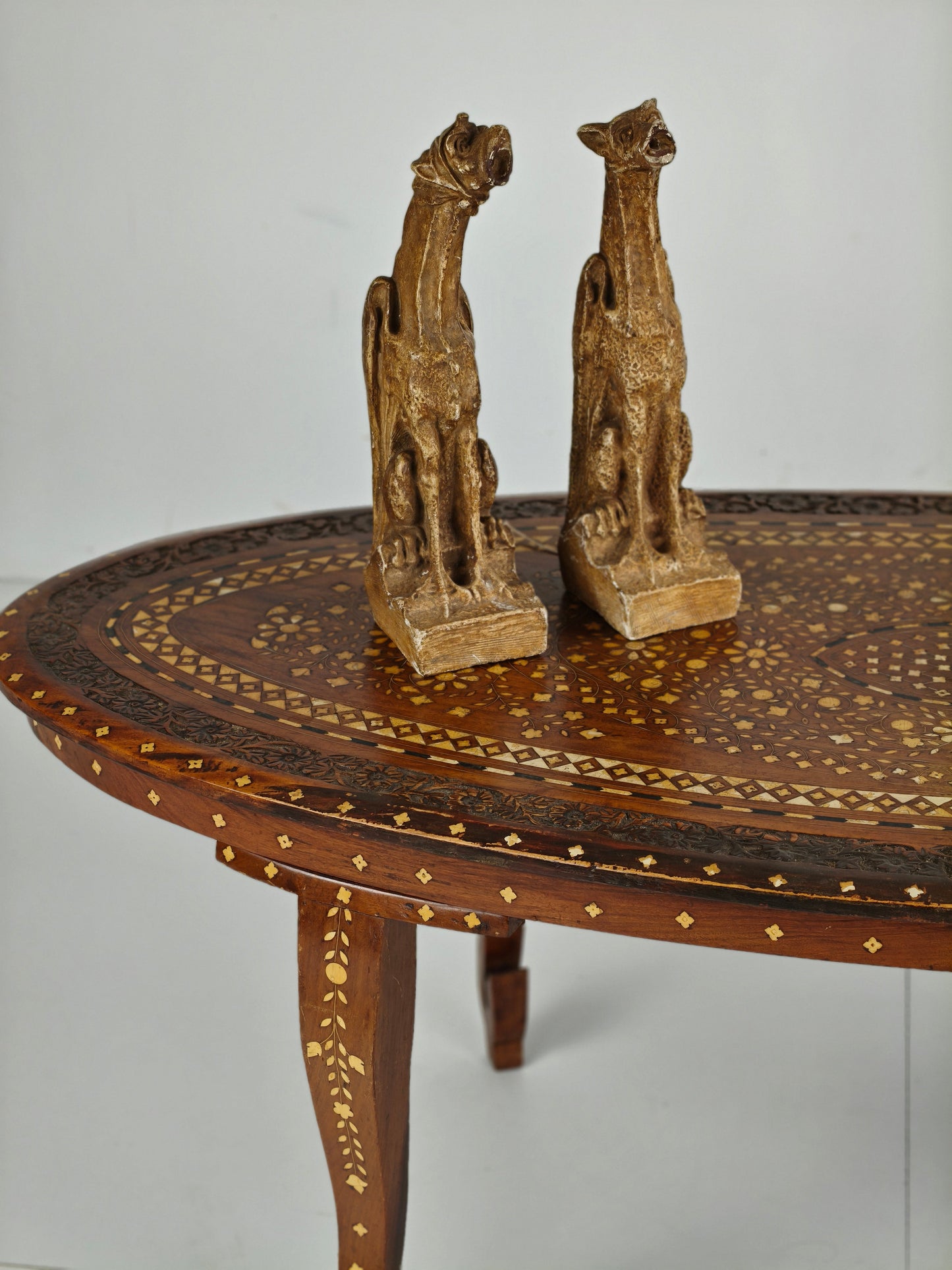 20th Century Anglo-Indian Inlaid Bone Coffee Table 20th Century Anglo-Indian Inlaid Bone Coffee Table