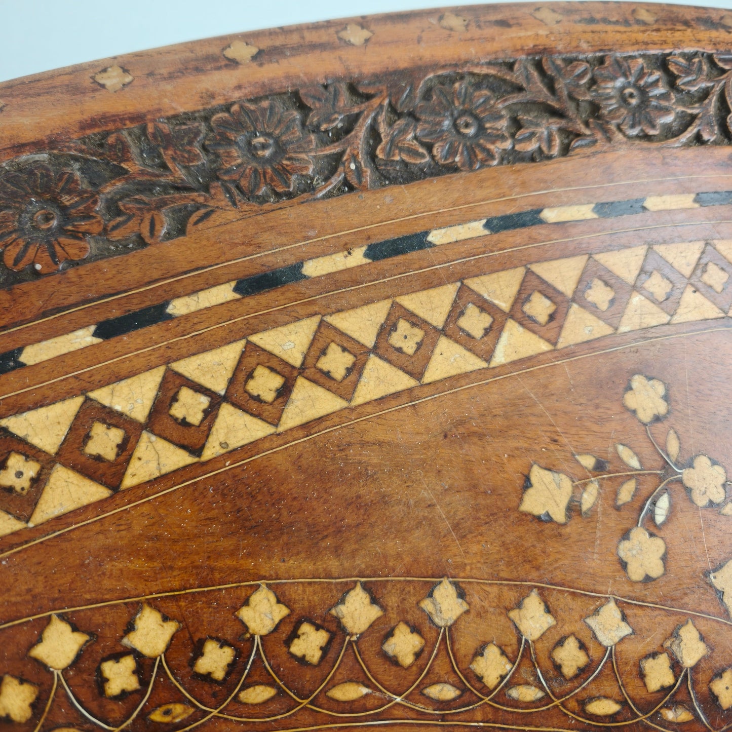 20th Century Anglo-Indian Inlaid Bone Coffee Table 20th Century Anglo-Indian Inlaid Bone Coffee Table