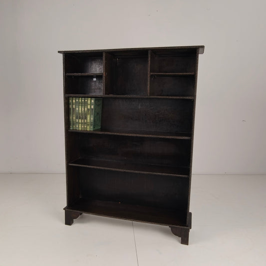 20th Century Open Bookcase with Bead Motif 20th Century Open Bookcase with Bead Motif