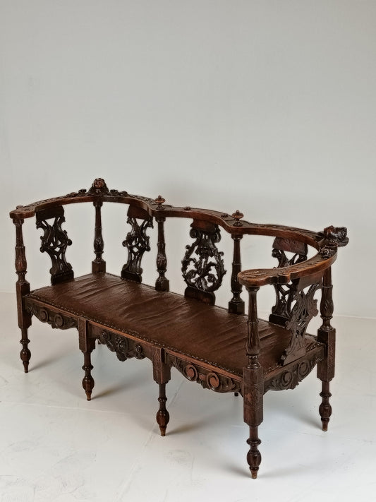 Renaissance Antique Side Bench