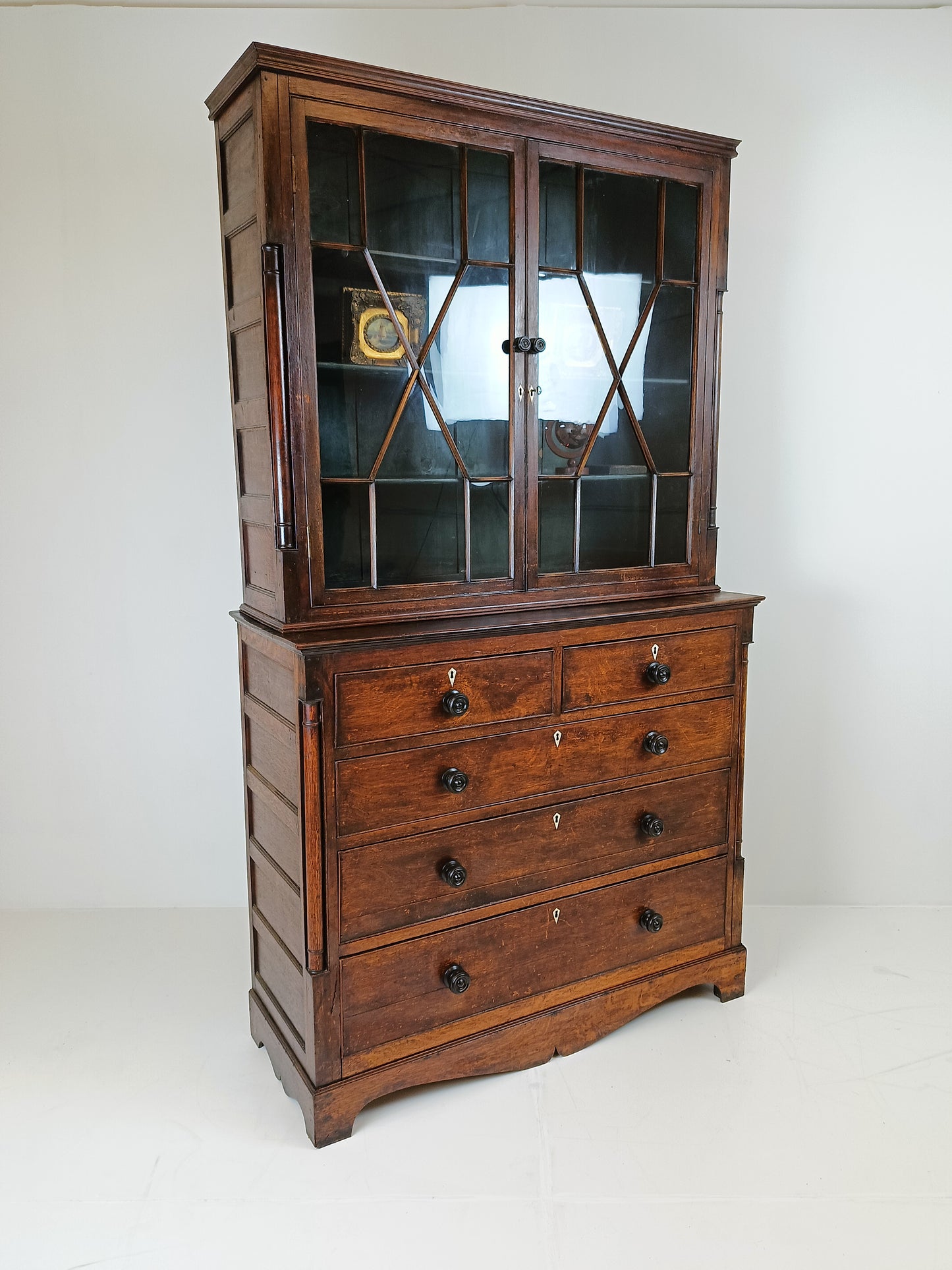 Antique English Bookcase / Display Cabinet