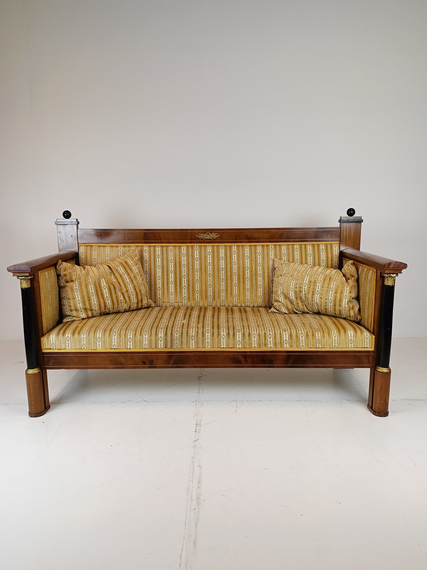 French Antique Empire Sofa/ Hall Bench