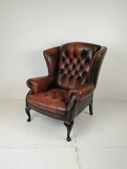 Leather Chesterfield Wingchair