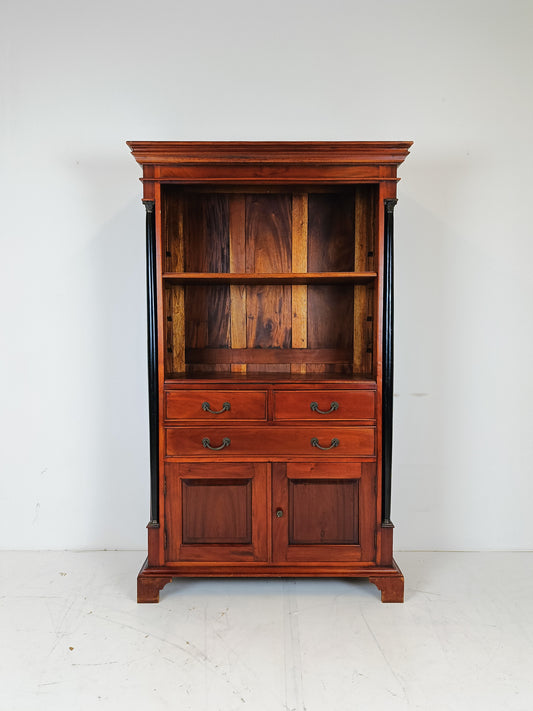 English Style Mahogany Wooden Book Cabinet