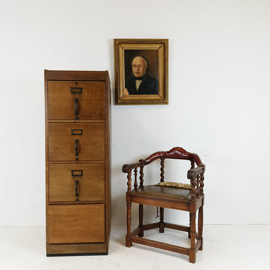 Antique Oak file cabinet filing cabinet