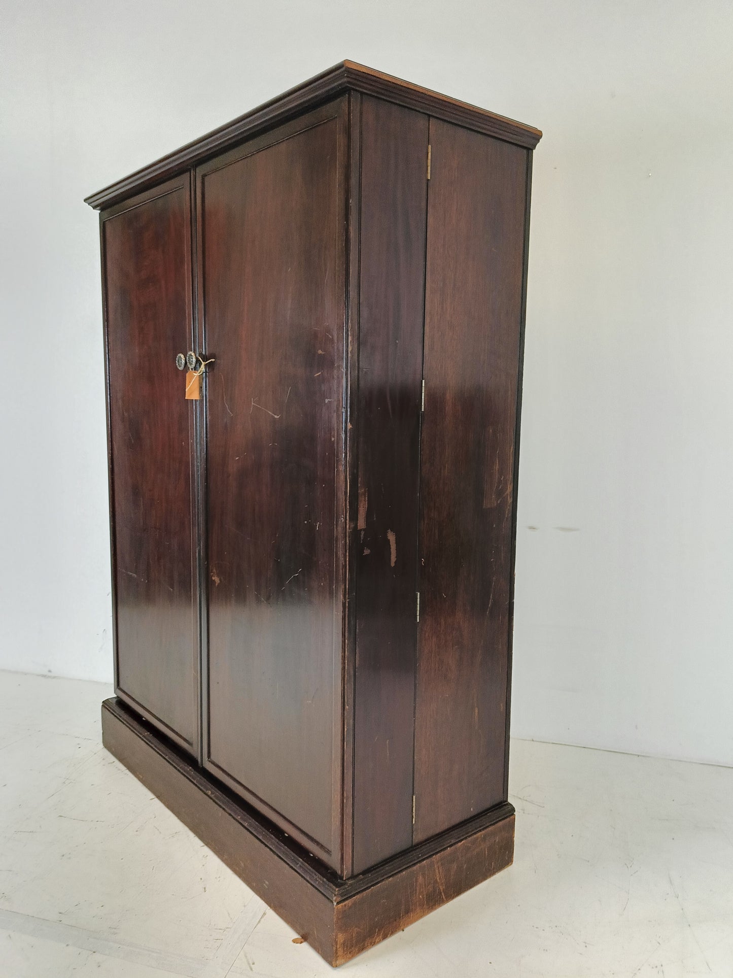 1920s, Mahogany and Oak Compactom Ltd Gentleman's Wardrobe (1)