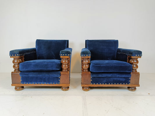Kingsize Kobalt Blue Armchairs