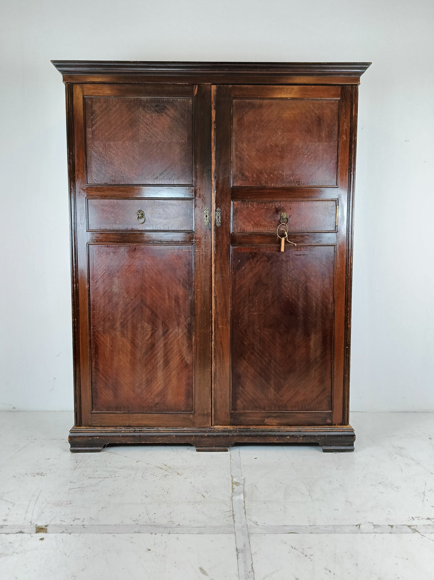 1920s, Mahogany and Oak Compactom Ltd Gentleman's Wardrobe (2)