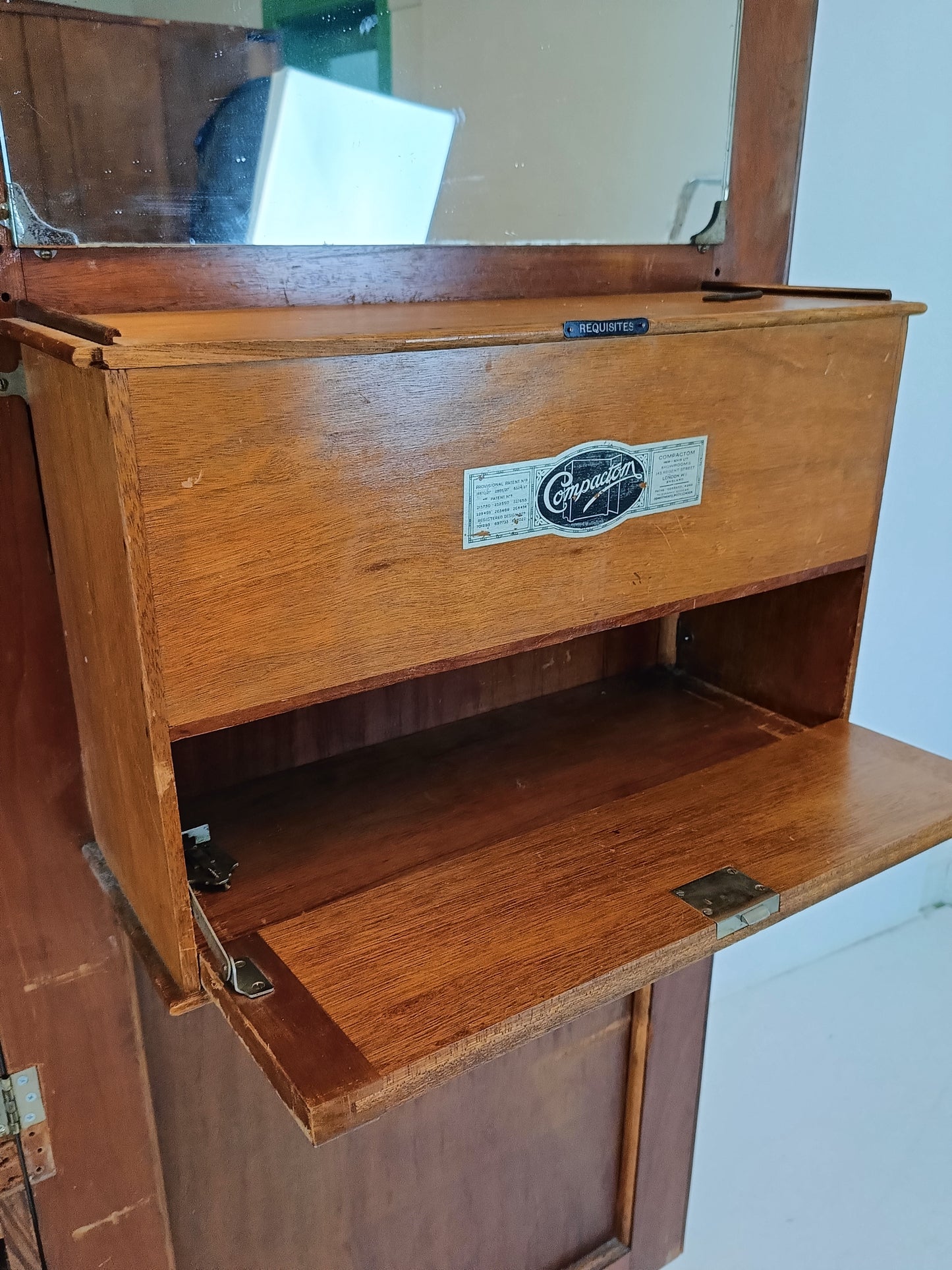 1920s, Mahogany and Oak Compactom Ltd Gentleman's Wardrobe (2)