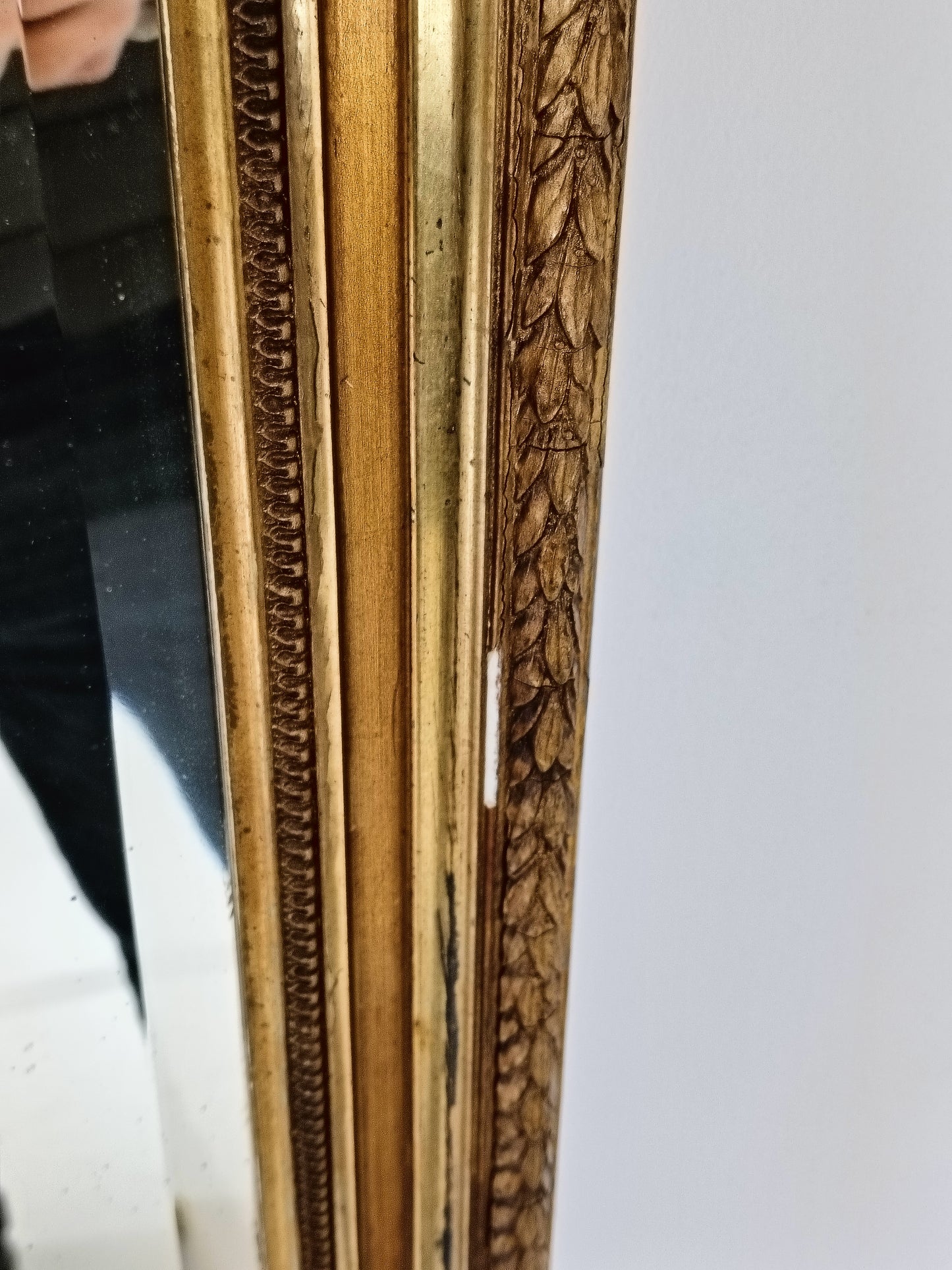 Original French Antique Golden Ornament Mirror