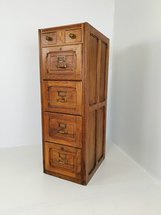 Exclusive Antique Filling Cabinet In Oak Wood