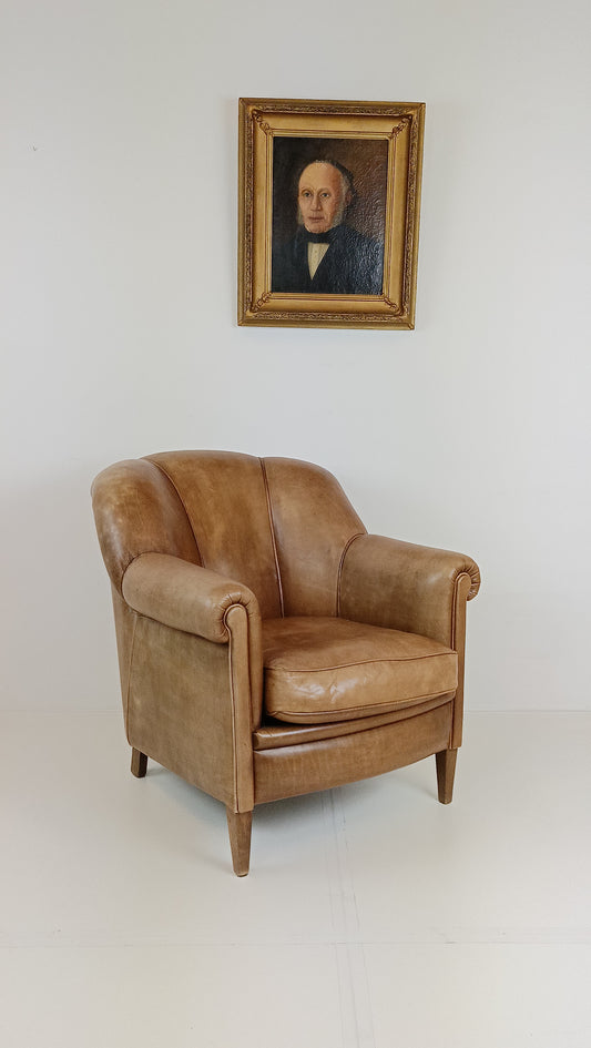 Bovine Leather Arm Chair