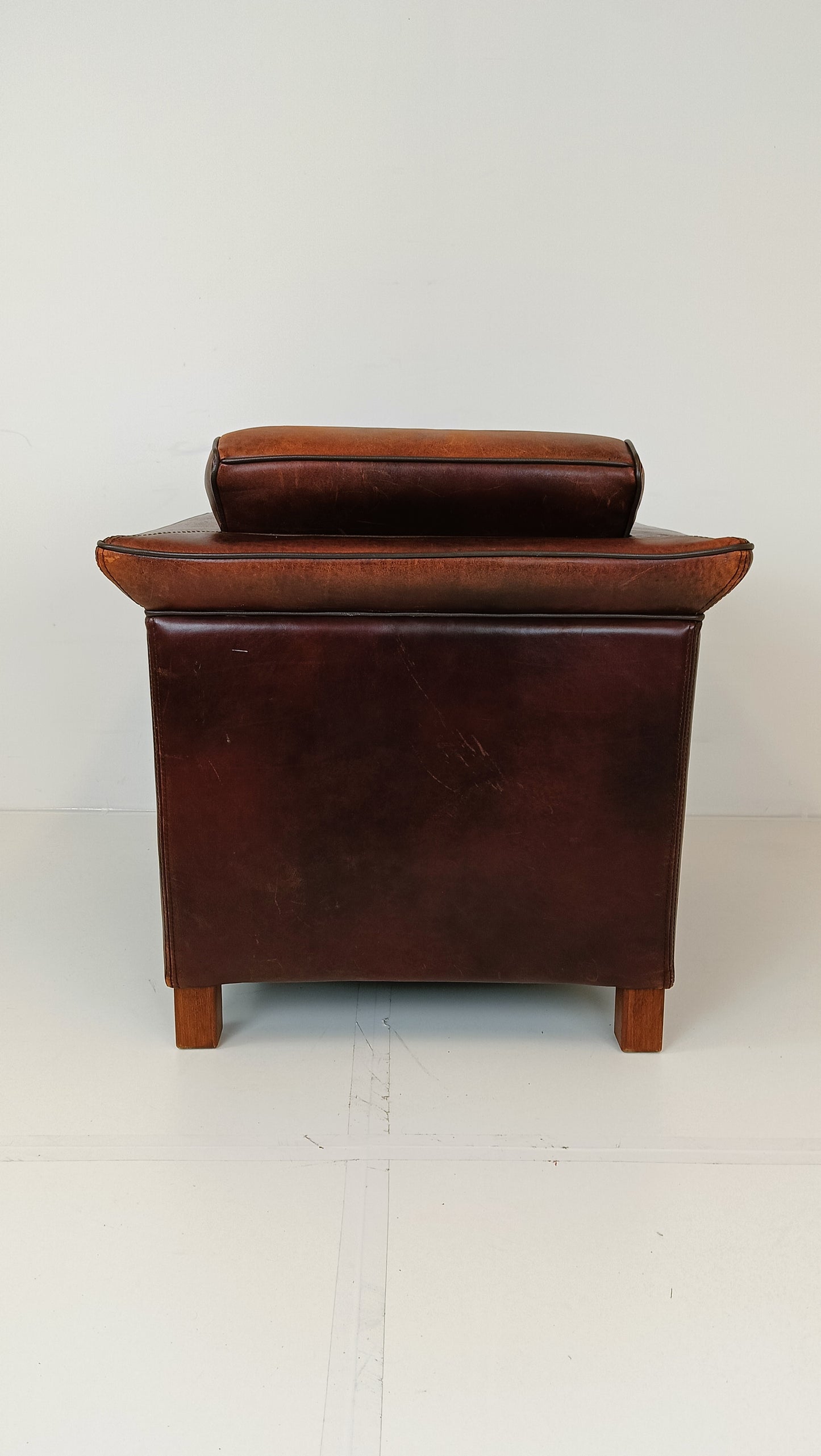 Art Deco Sheep Leather Arm Chair