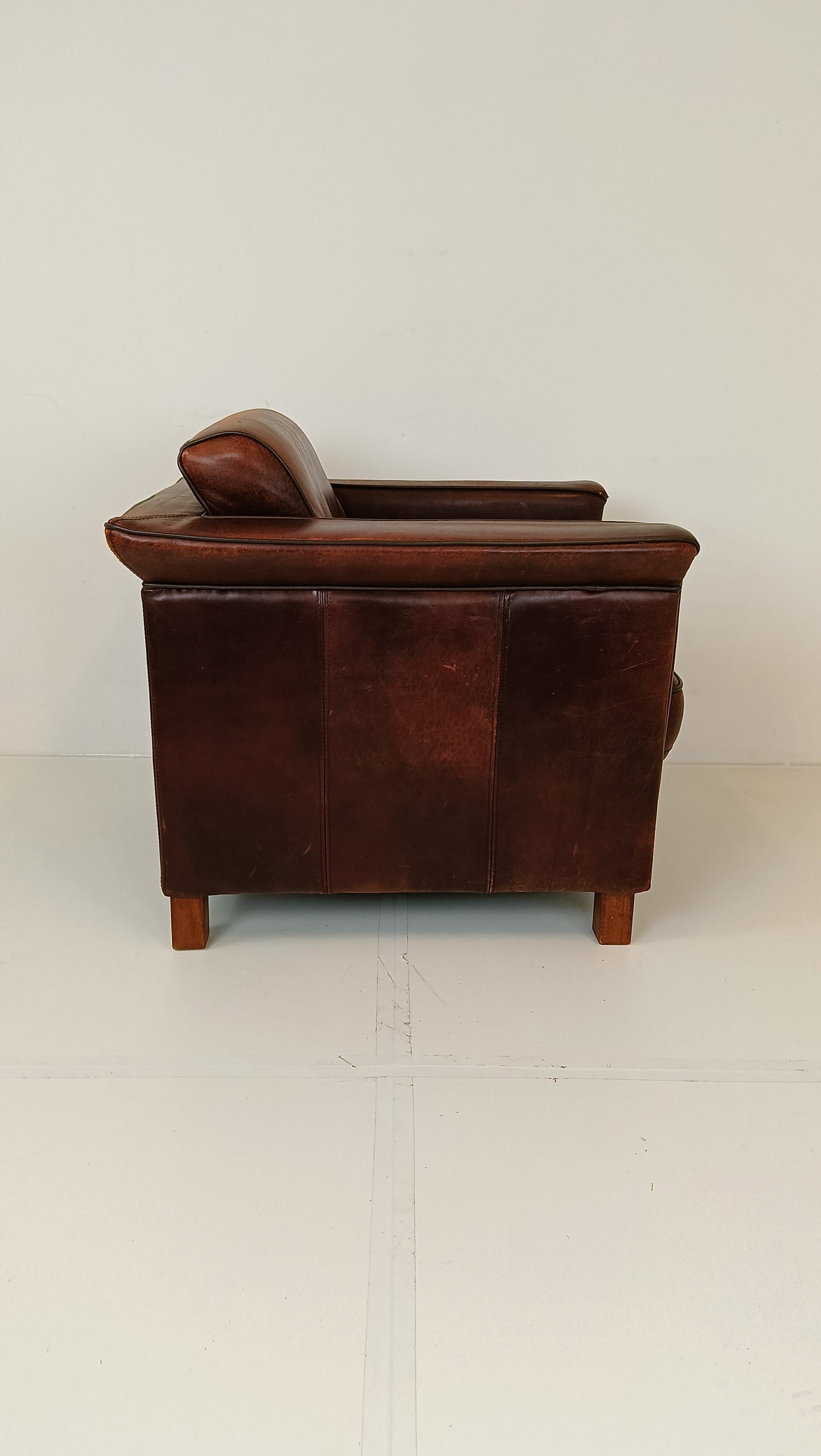 Art Deco Sheep Leather Arm Chair