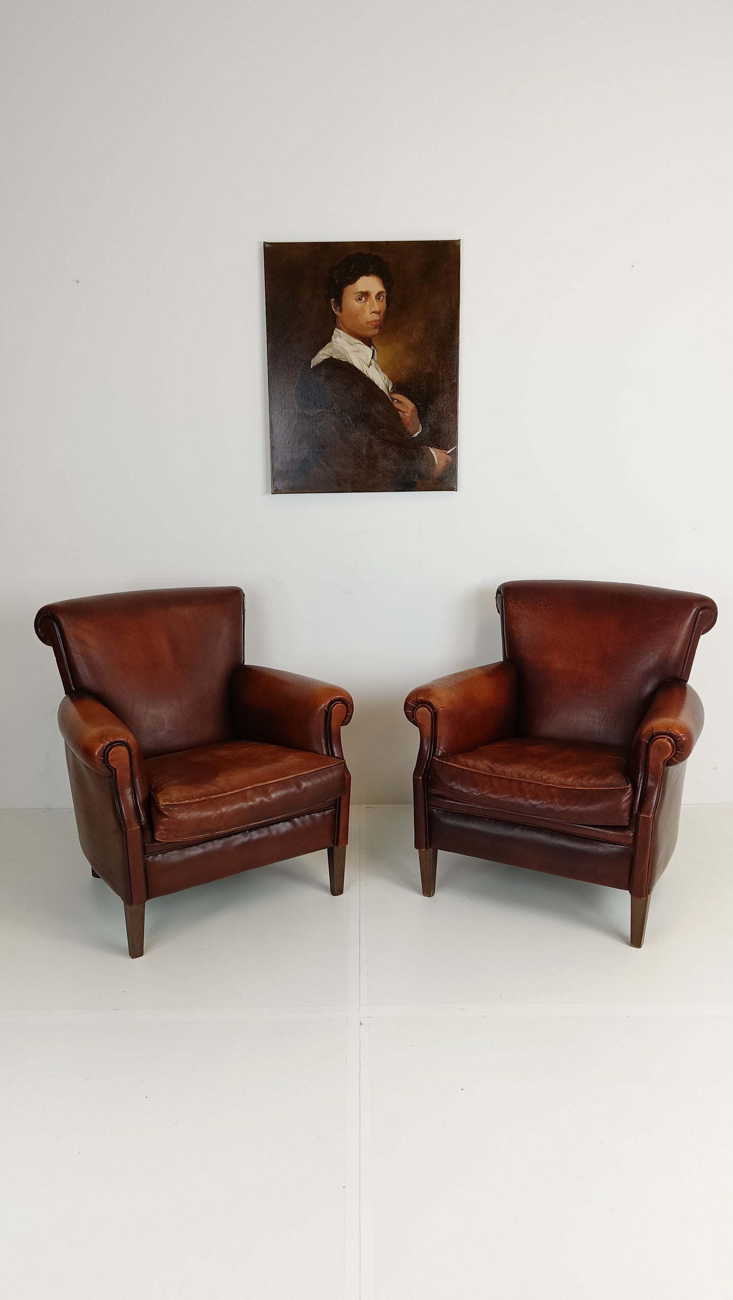 Set of Muylaert Sheep Leather Chairs