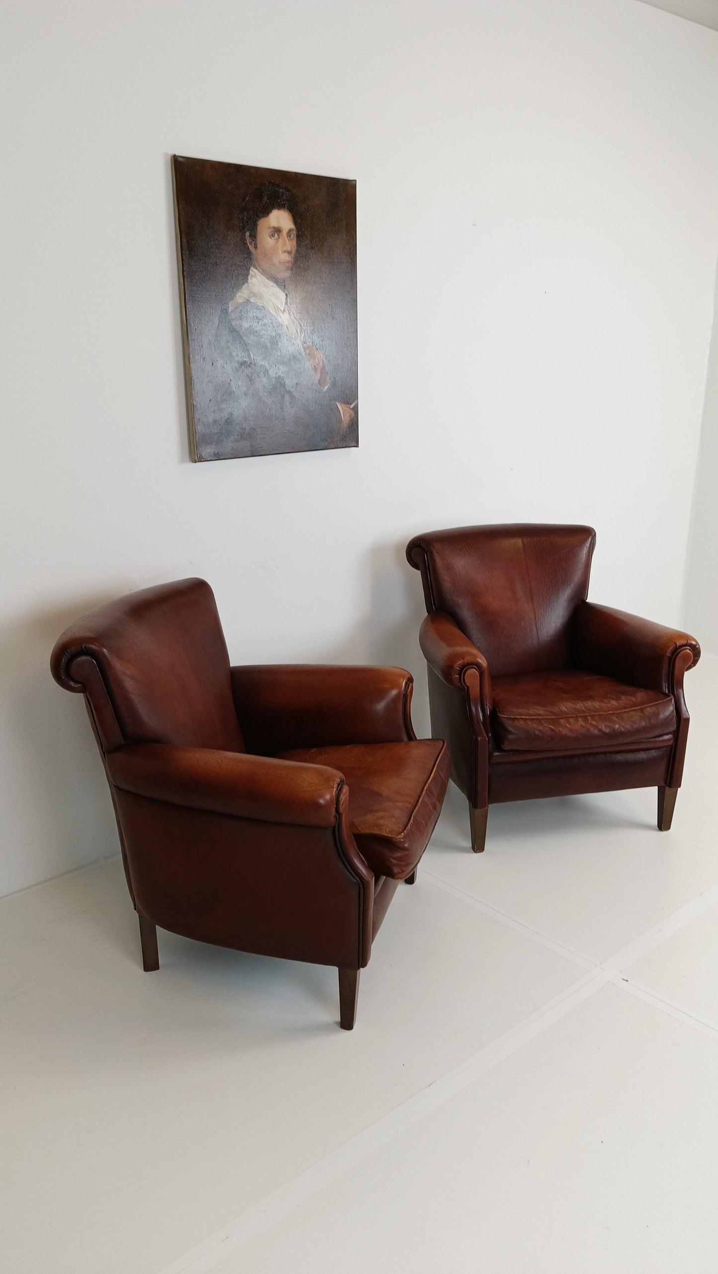 Set of Muylaert Sheep Leather Chairs