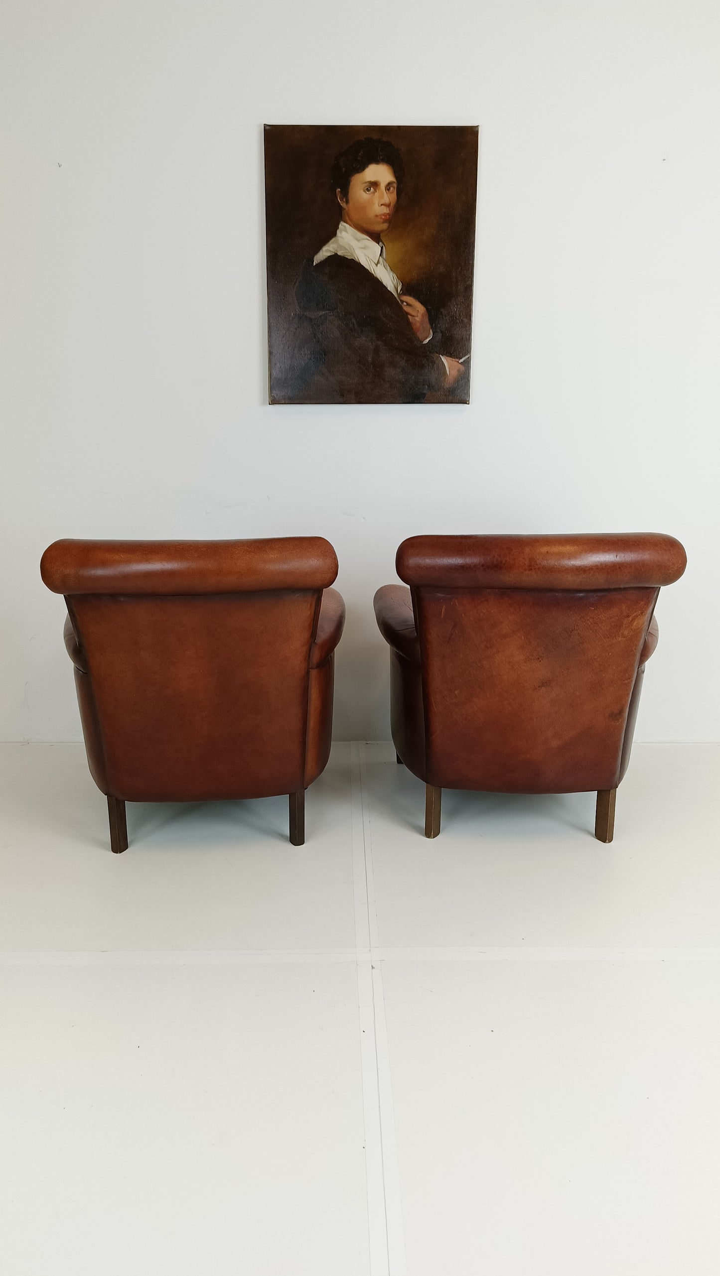 Set of Muylaert Sheep Leather Chairs