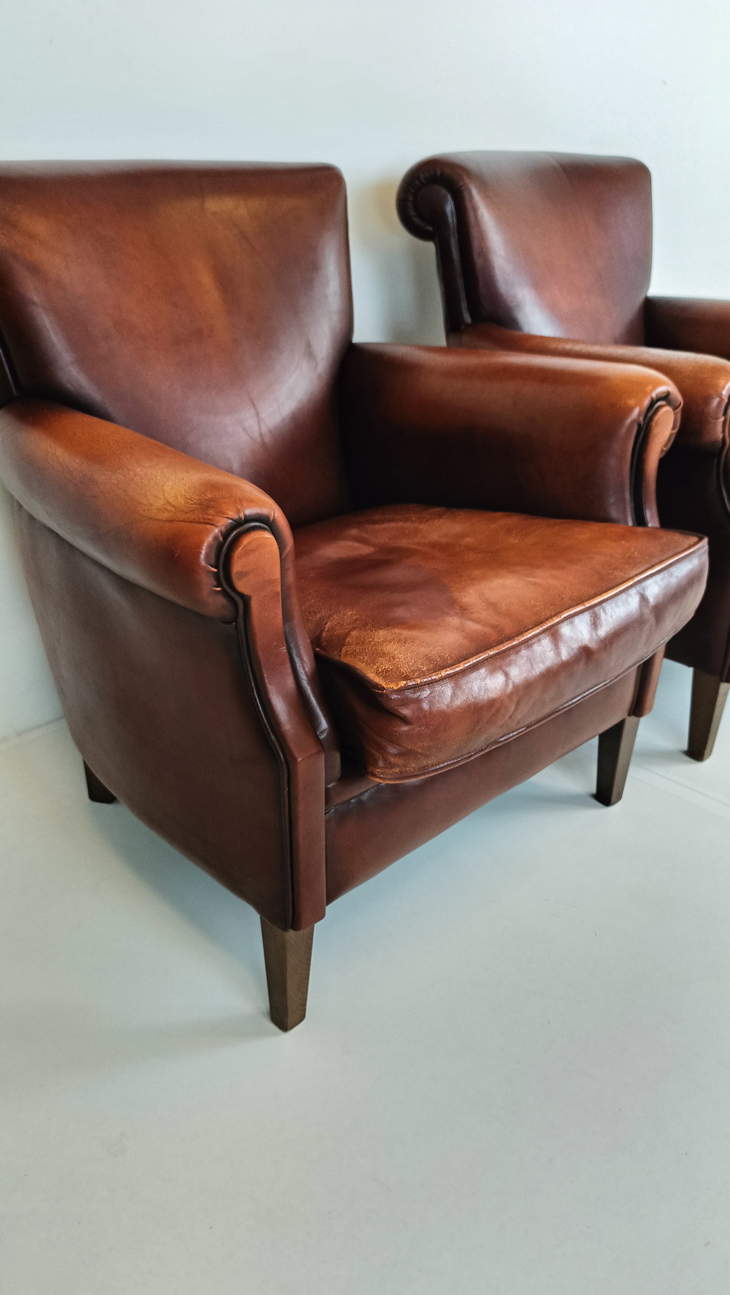 Set of Muylaert Sheep Leather Chairs